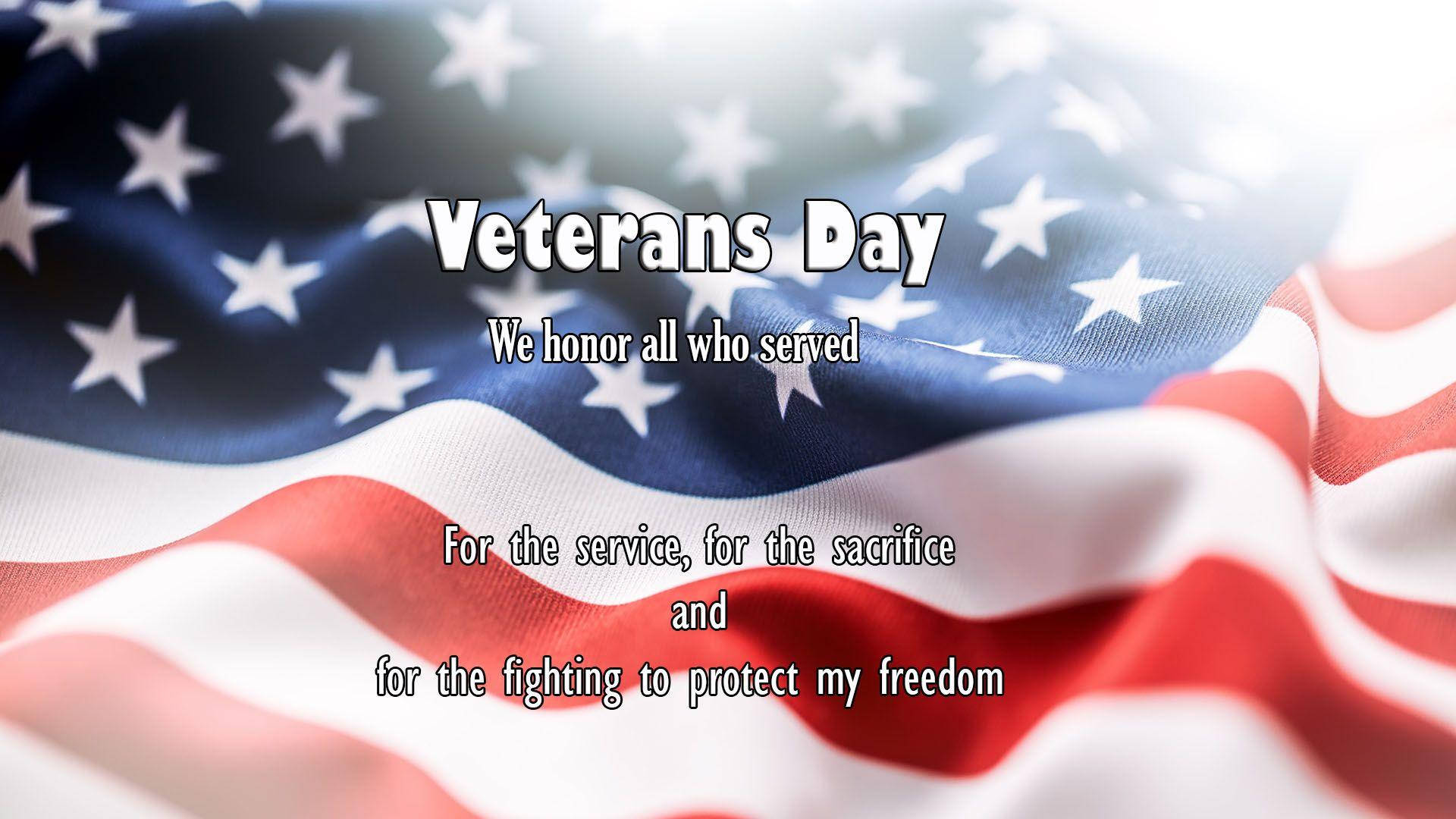Veterans Day We Honor Your Service Background