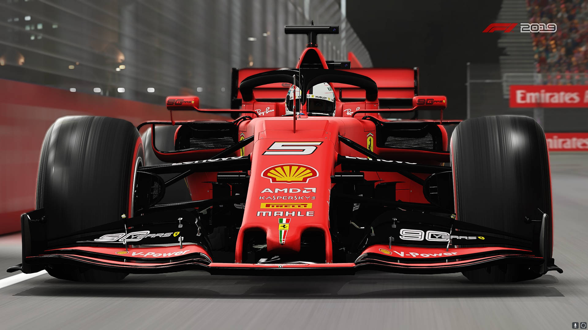 Vettel's #5 Car In F1 2019 Background