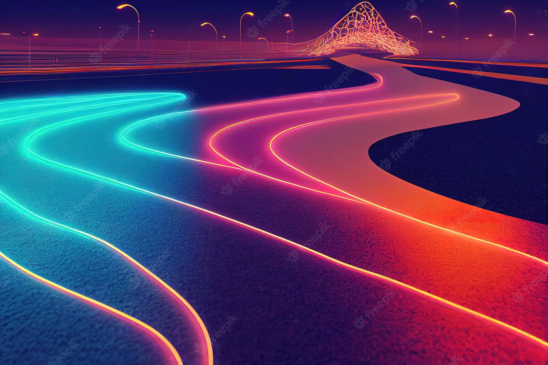 Vibey Abstract Highways Background