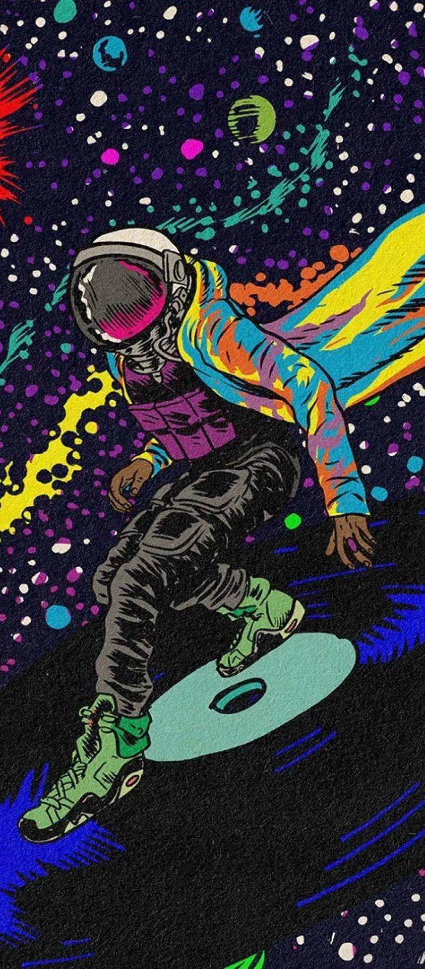 Vibey Disco Spaceman Background