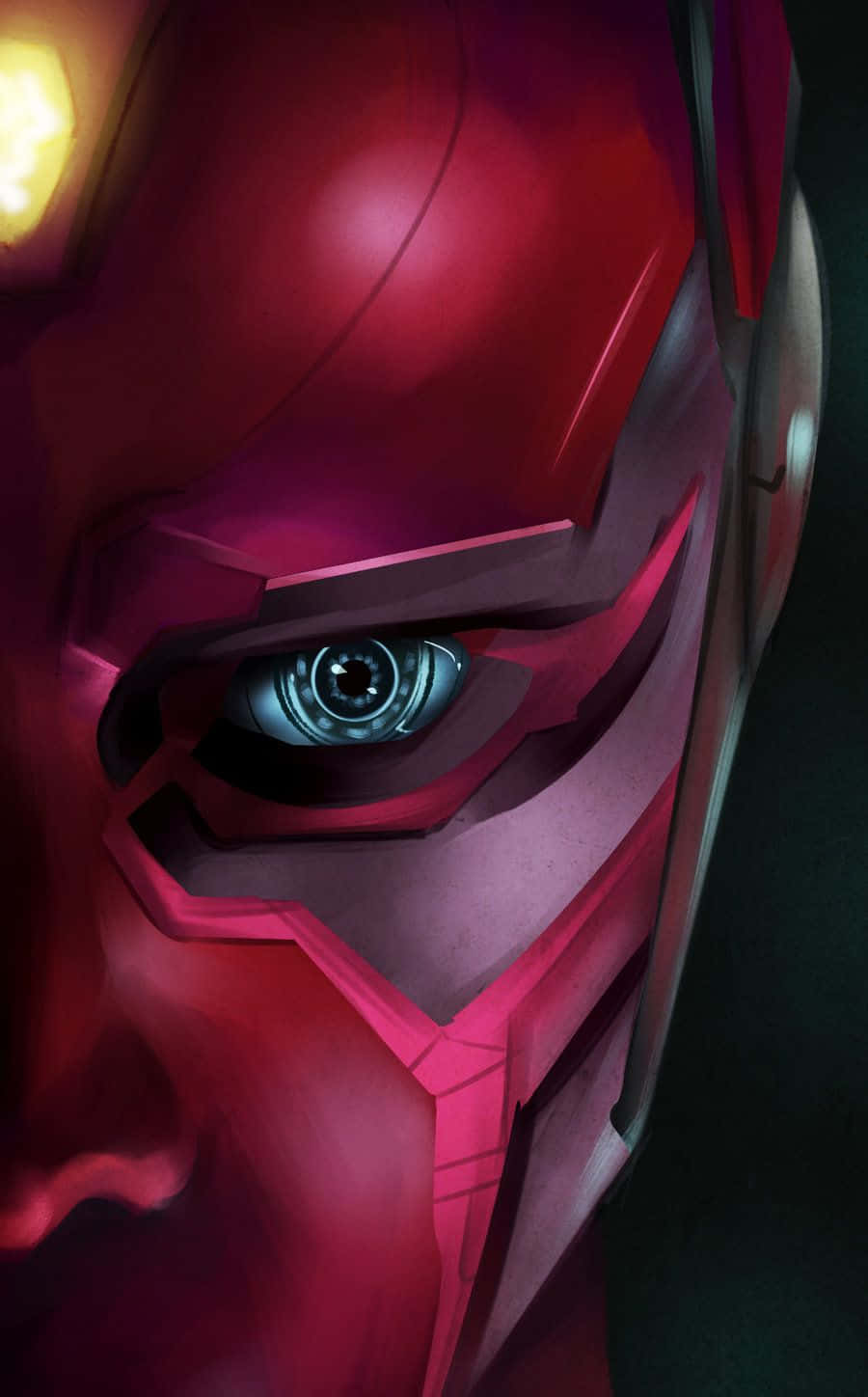 Vibranium Head Of Vision Avengers Background