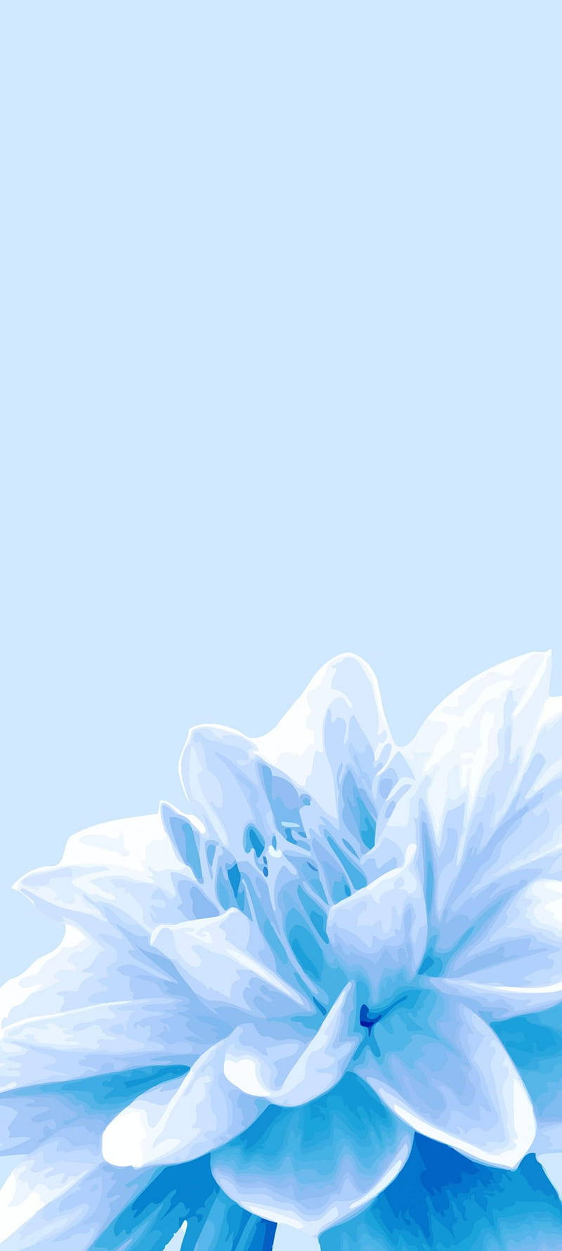 Vibrant 3d Flower Design On A Cute Blue Phone