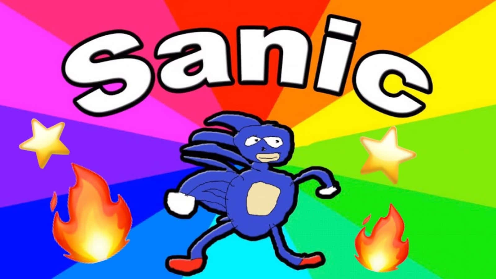 Vibrant 3d Rendering Of Sanic Character In A Race Background
