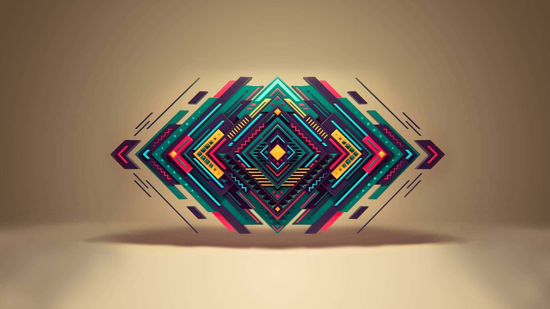 Vibrant Abstract Artwork With Minimalistic Elements Background