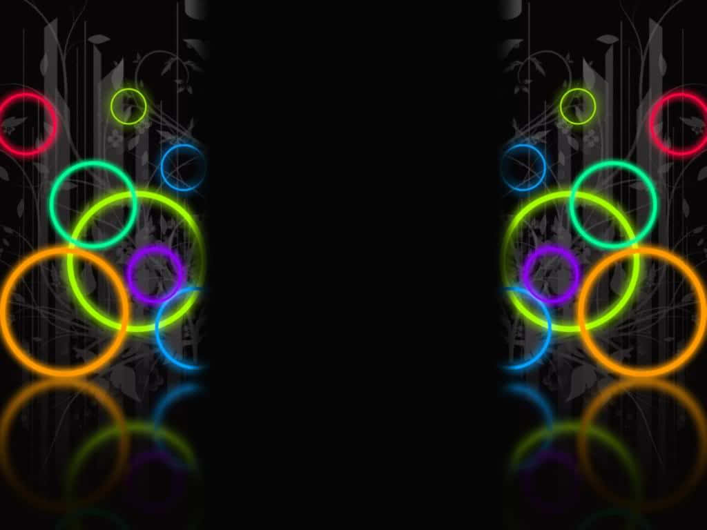 Vibrant Abstract Lights Illuminate In The Dark.