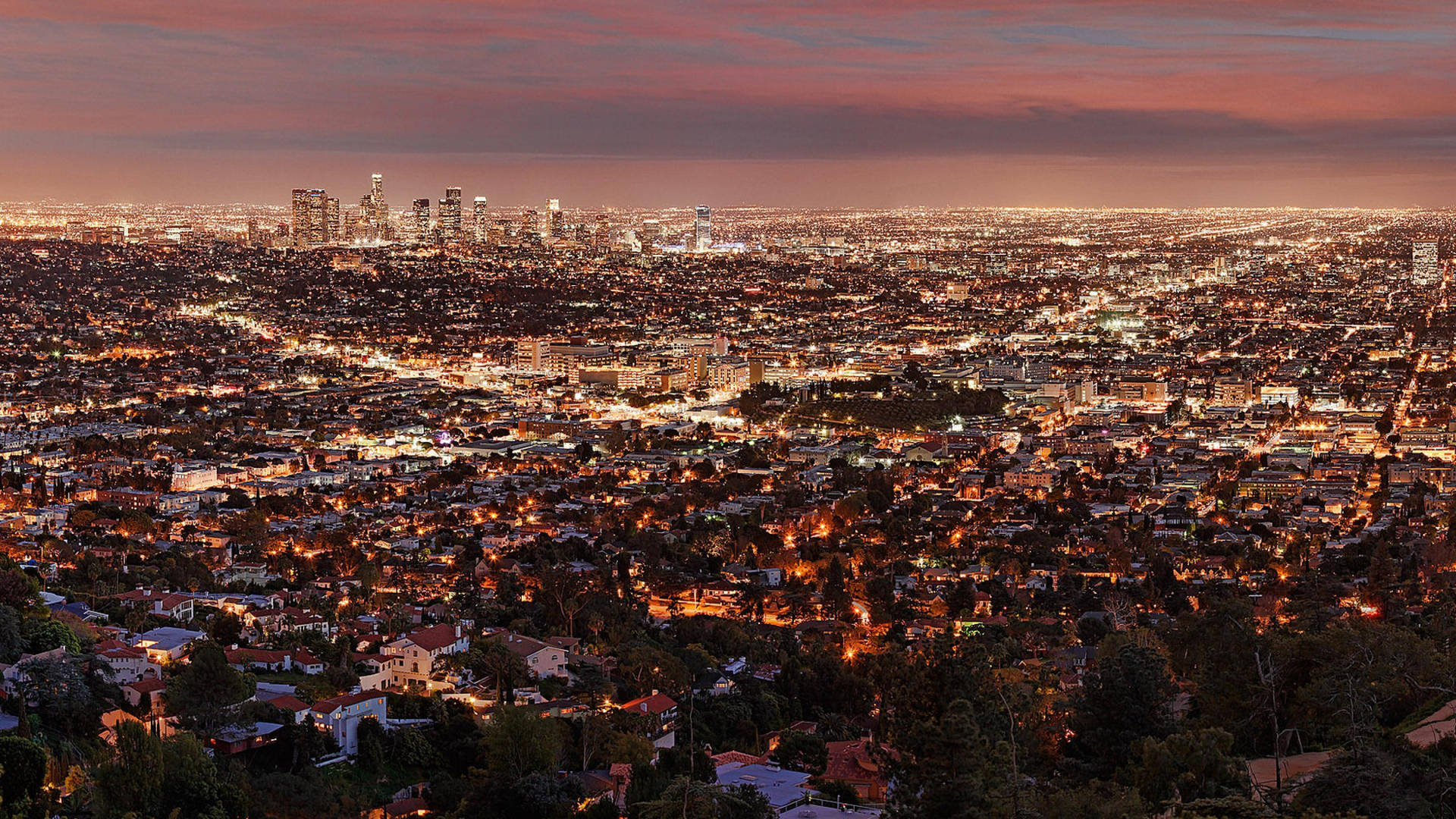 Vibrant Aerial Photo Of Los Angeles 4k Background