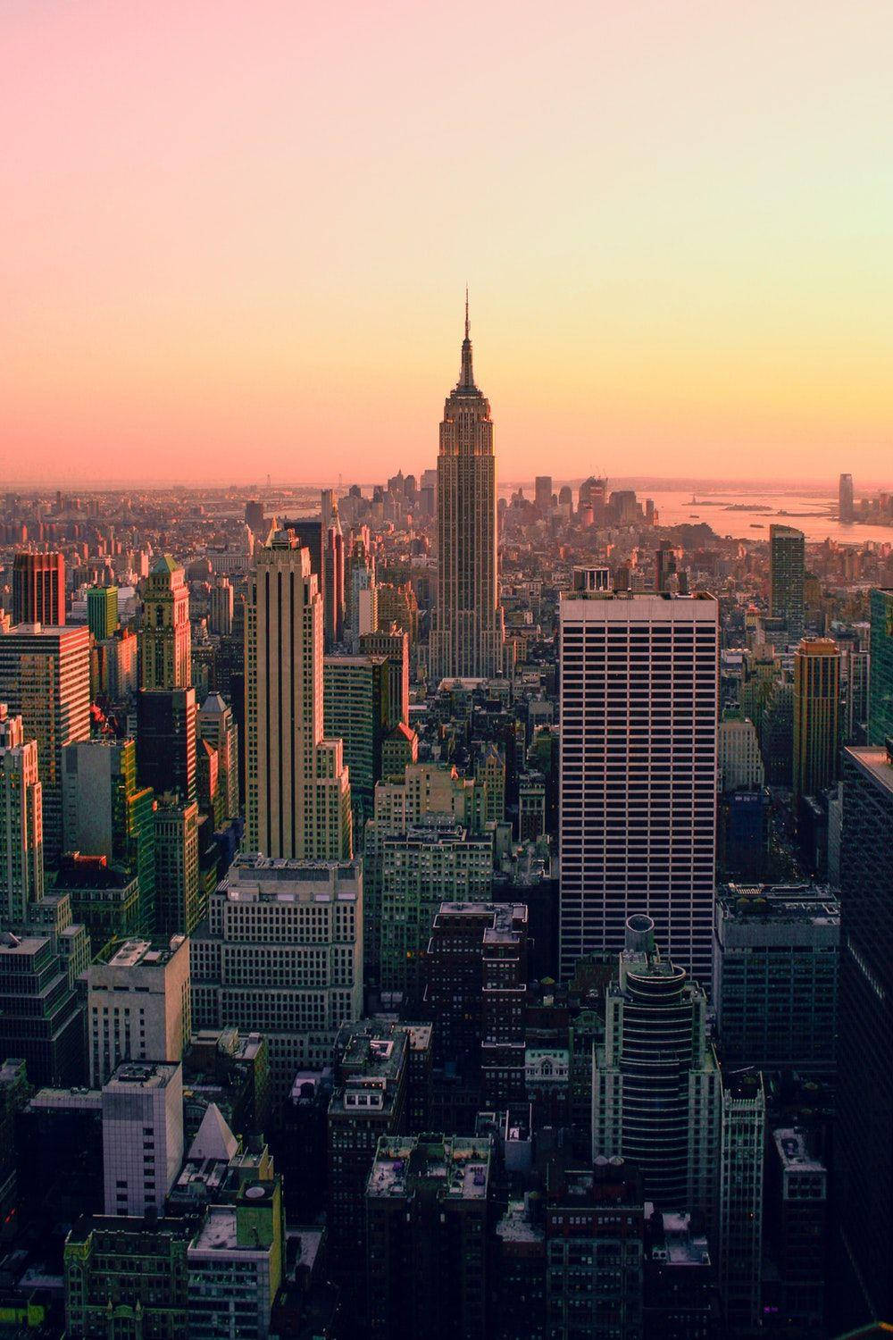 Vibrant Aesthetic Of New York City Skyline Background