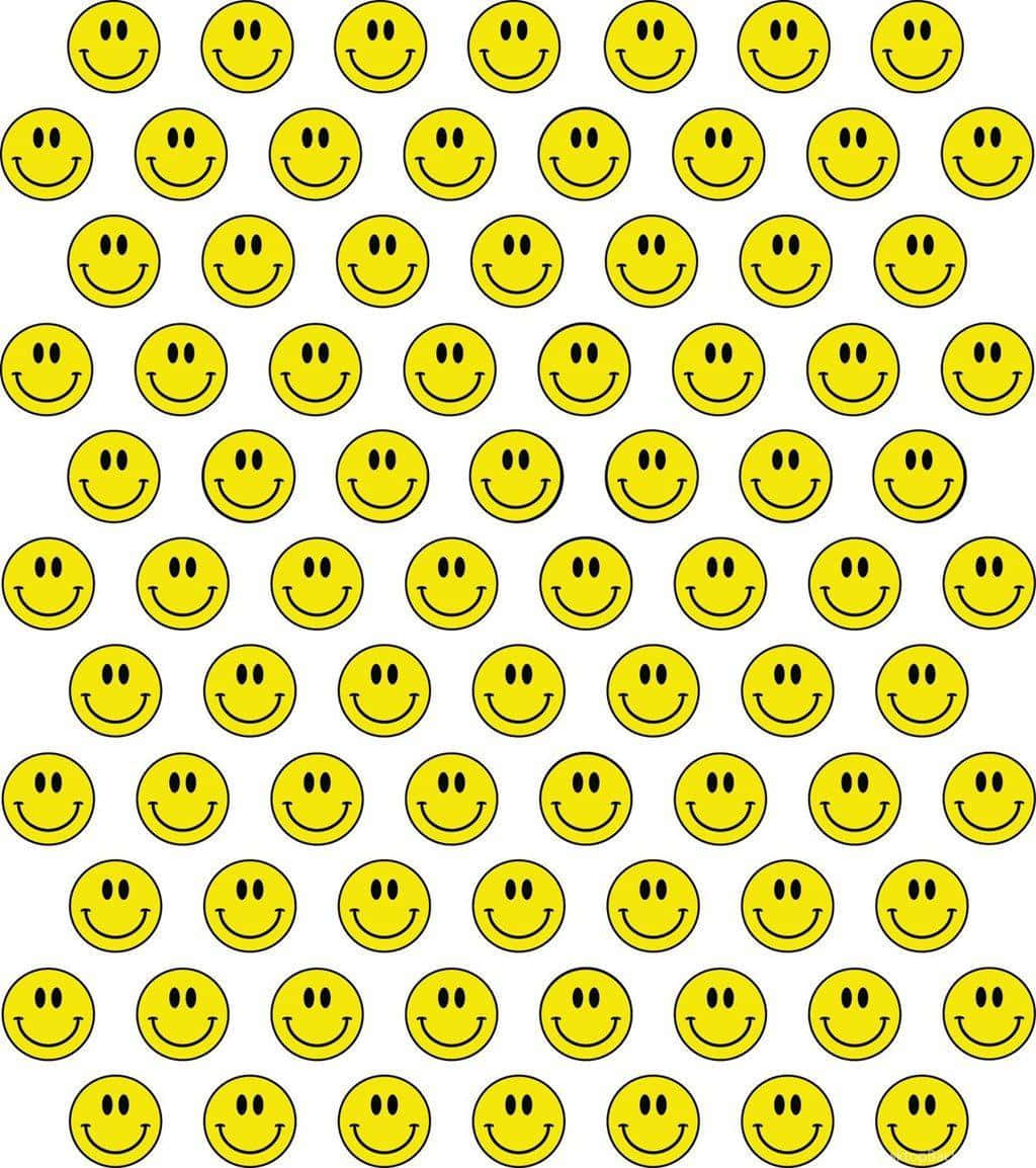 Vibrant Aesthetic Smiley Face Background