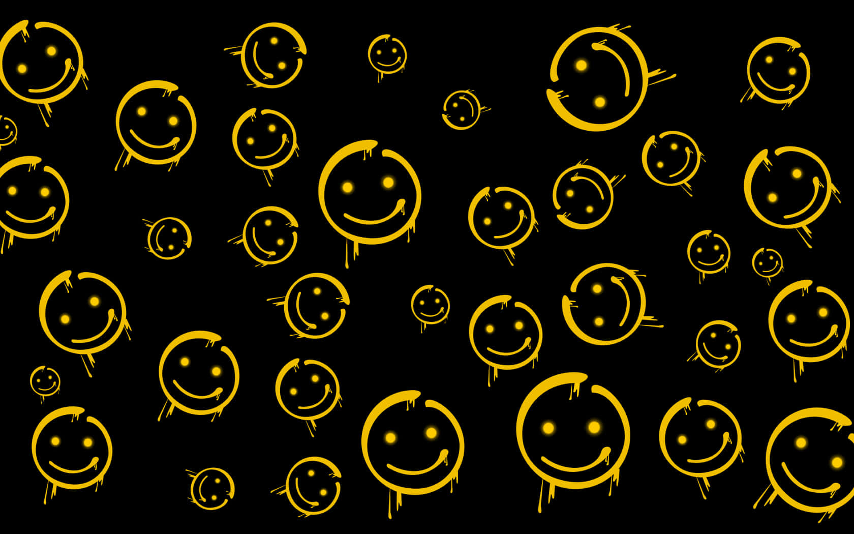 Vibrant Aesthetic Smiley Face Art Background