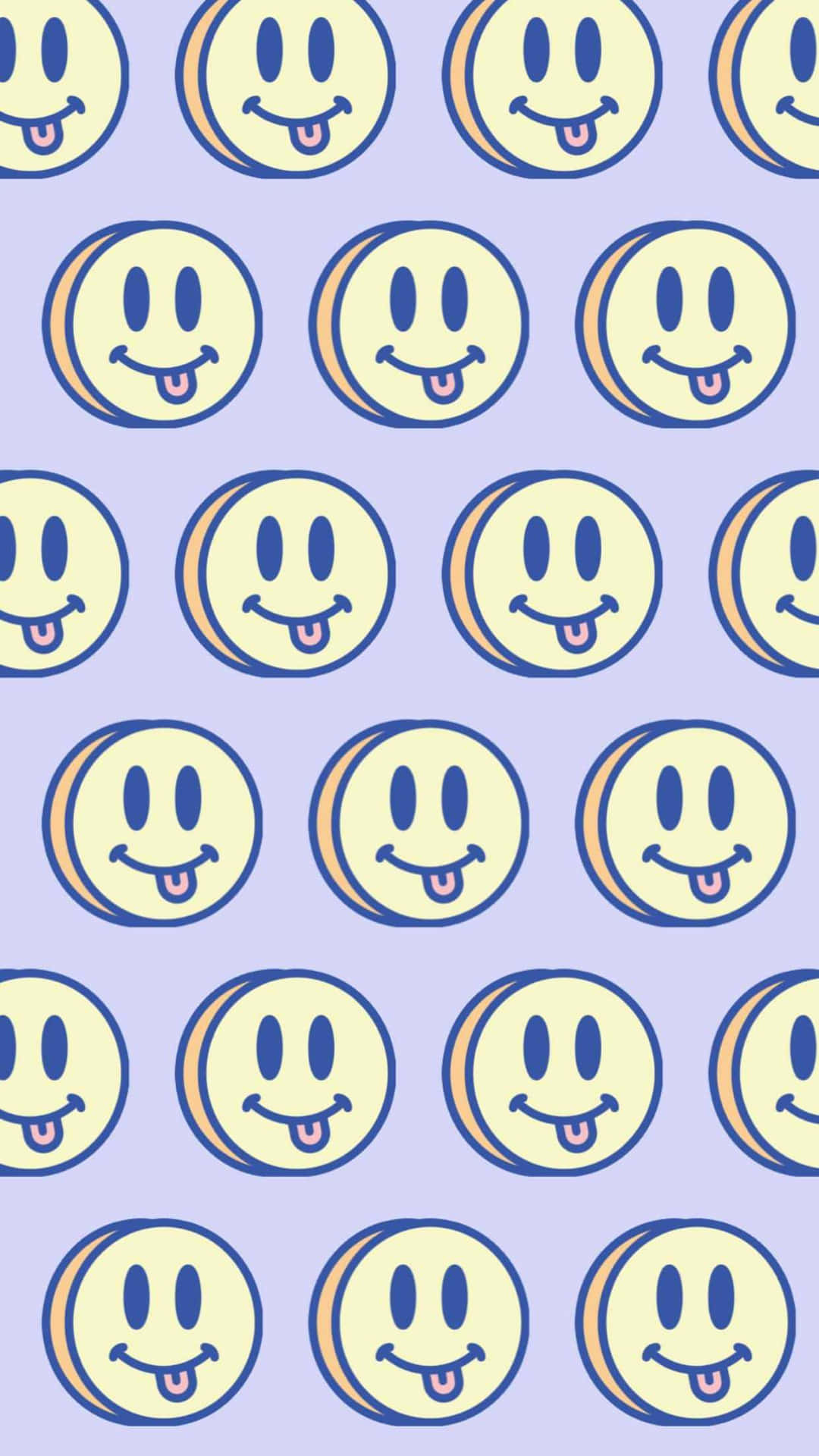 Vibrant Aesthetic Smiley Face Wallpaper Background