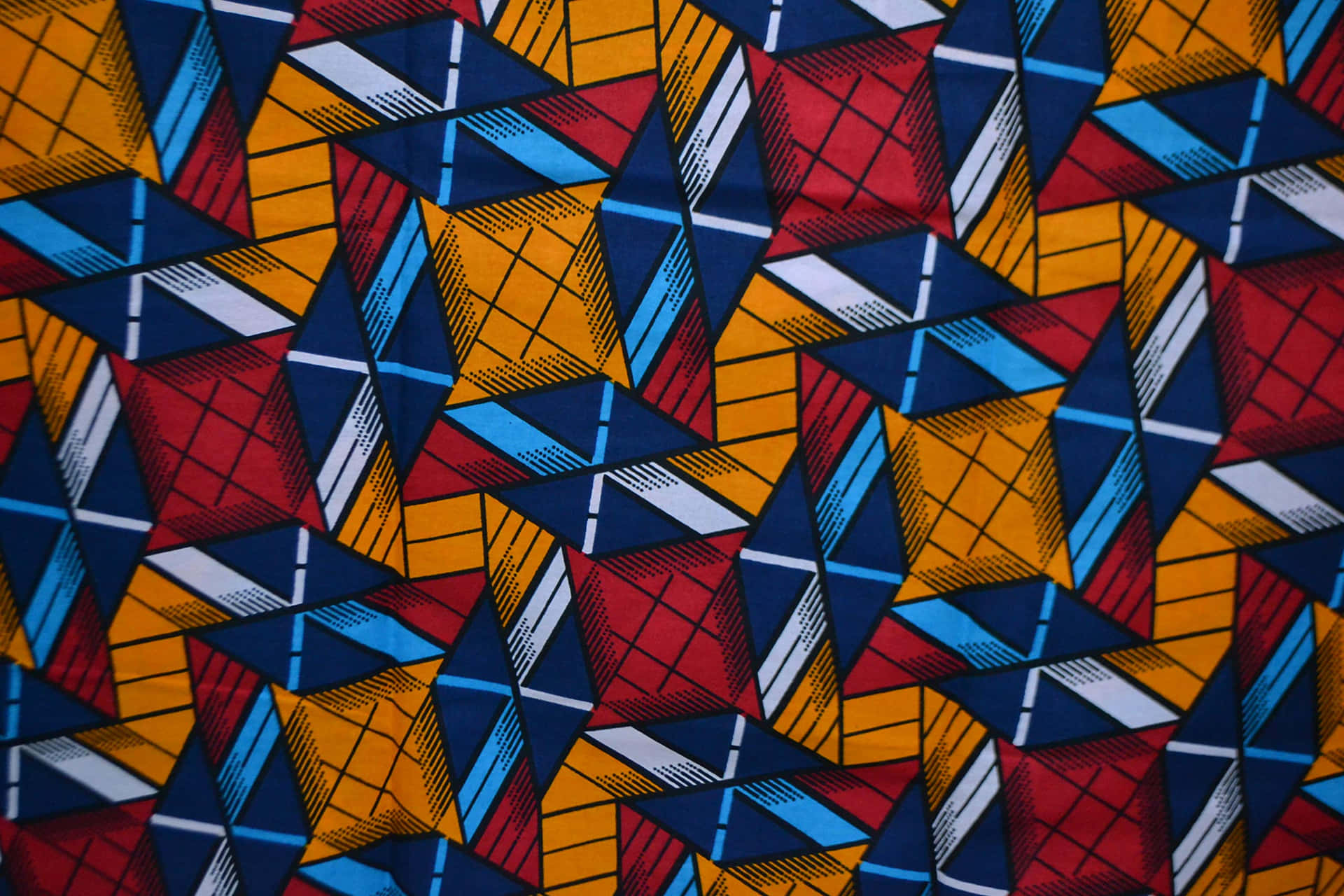 Vibrant African Print Fabric Pattern Background