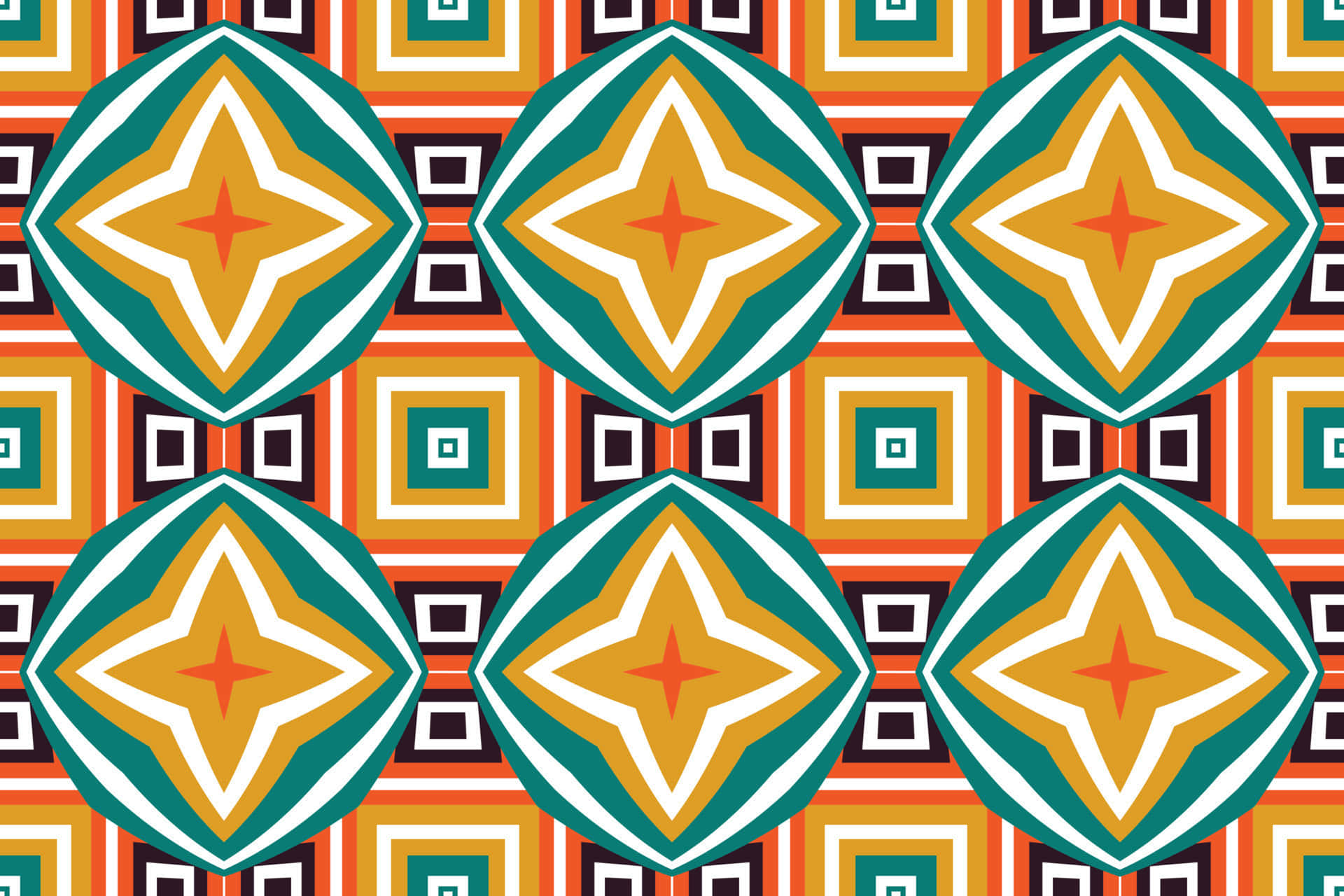 Vibrant African Print Pattern Background