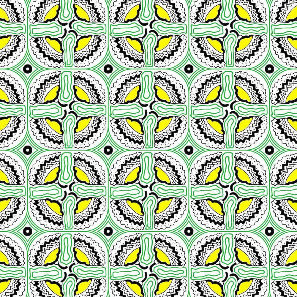 Vibrant African Print Pattern Background