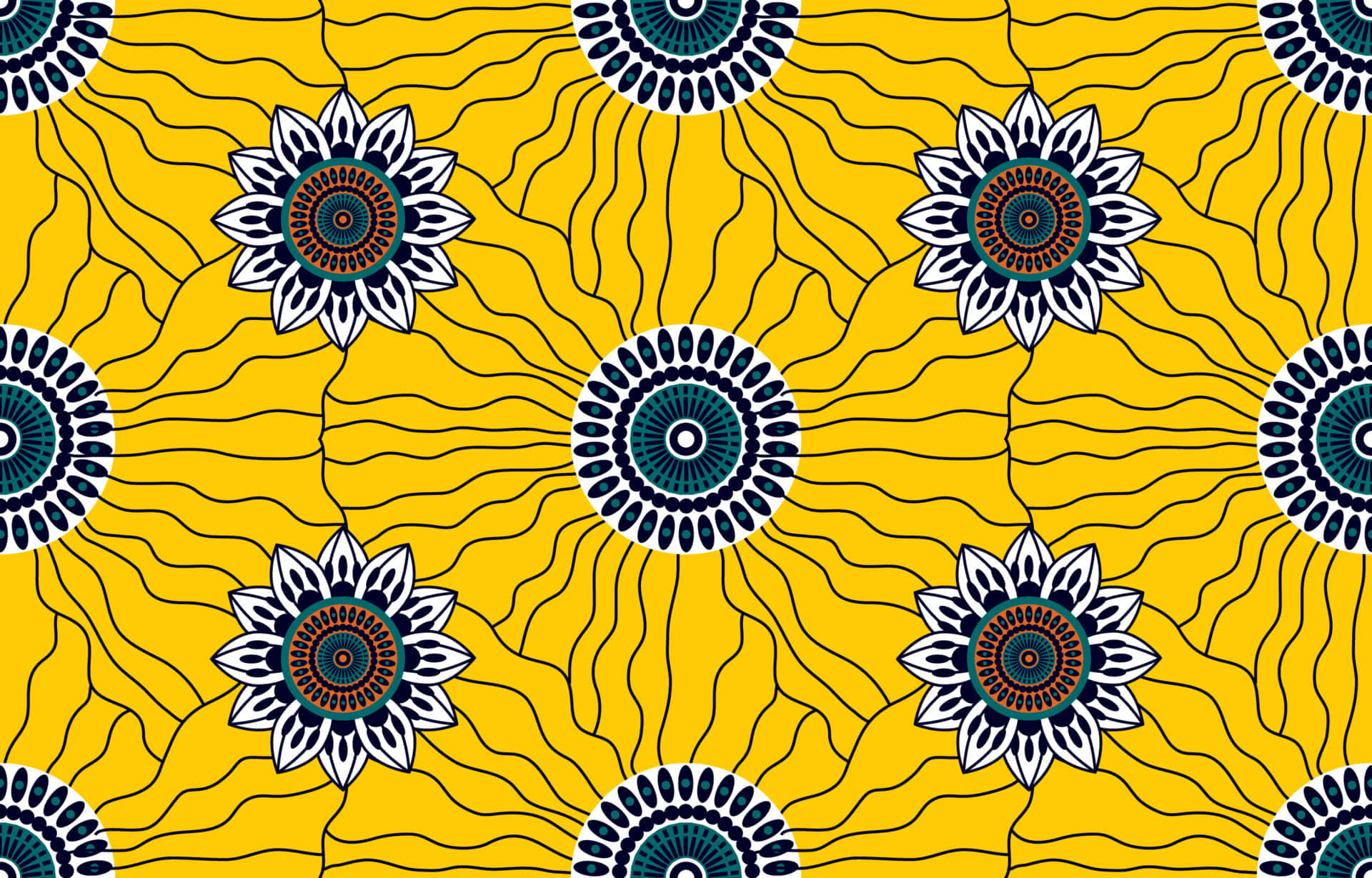 Vibrant African Print Pattern Background