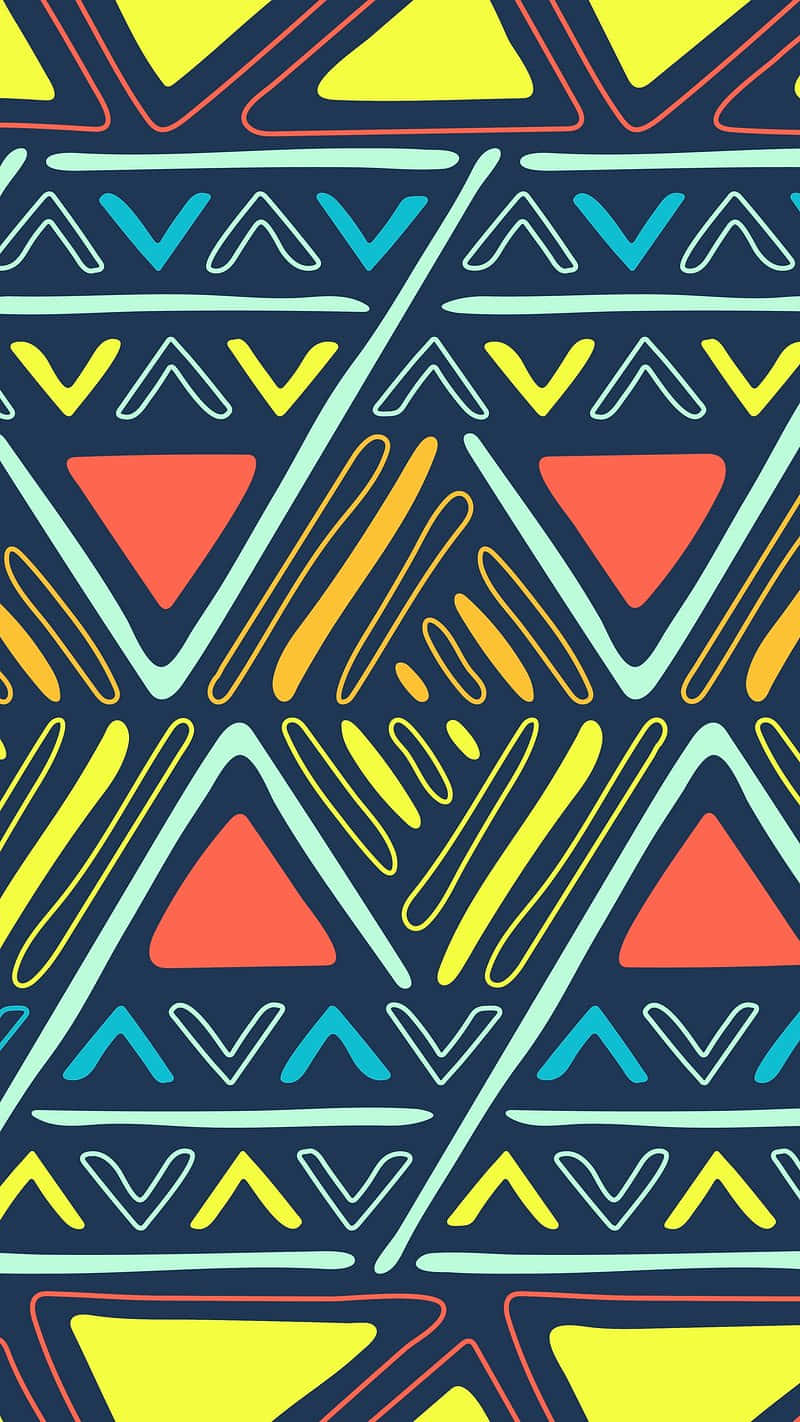 Vibrant African Print Pattern Background
