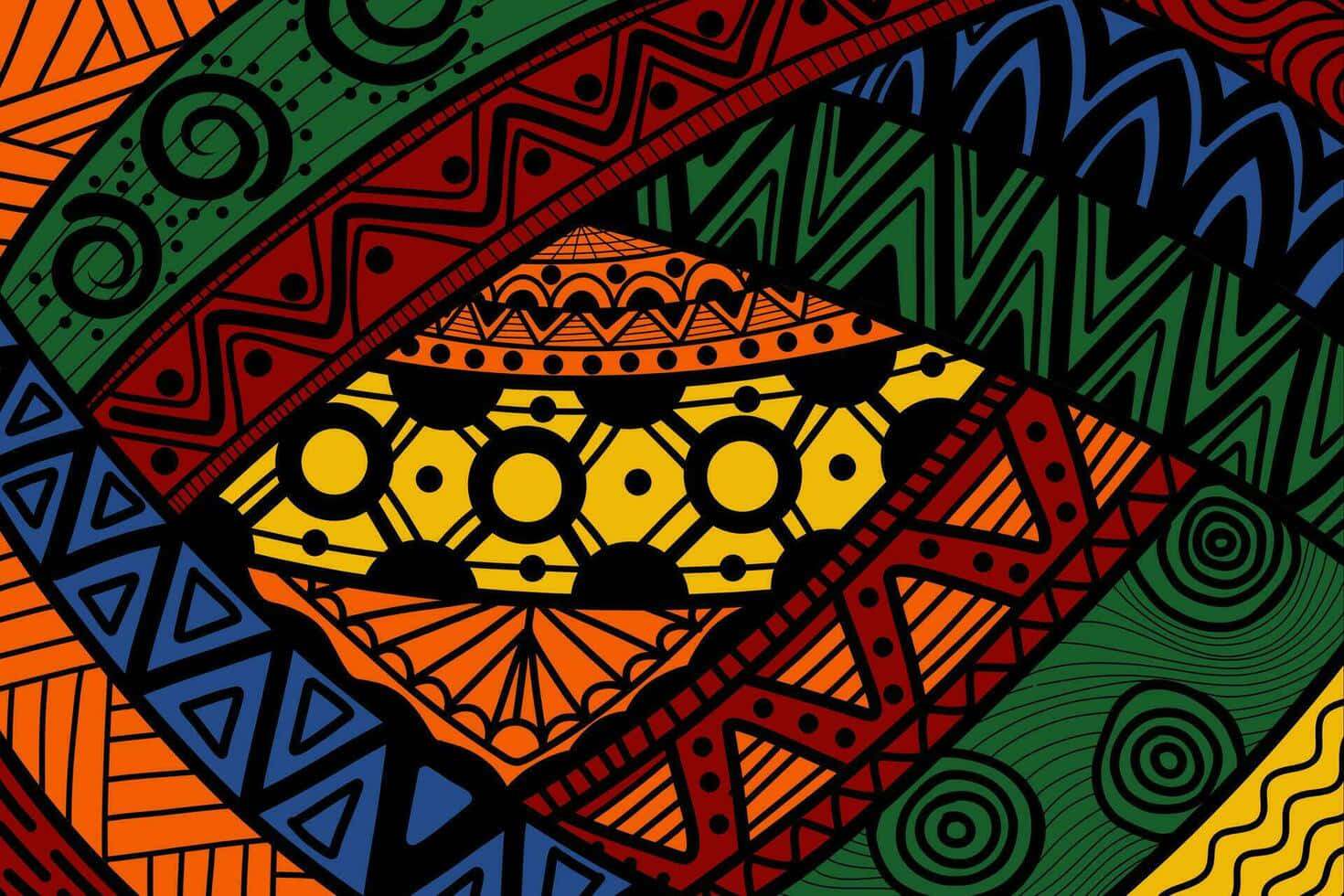Vibrant African Print Patterns Background