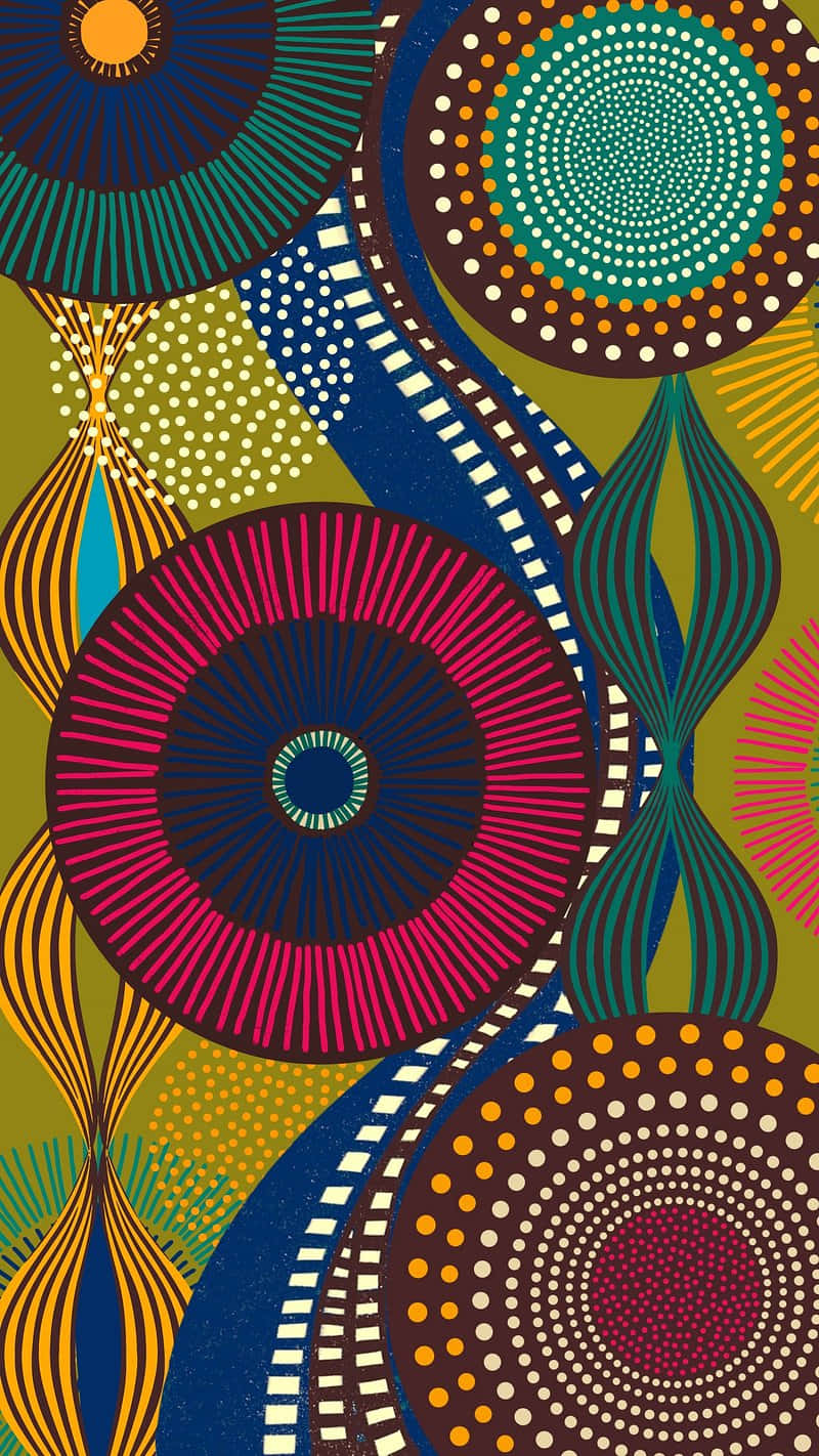 Vibrant African Print Patterns Background