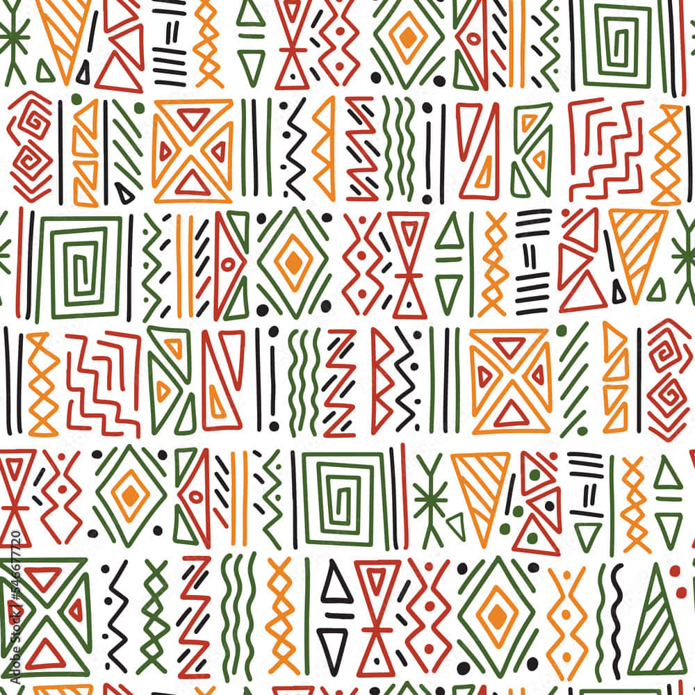 Vibrant African Tribal Patterns Background