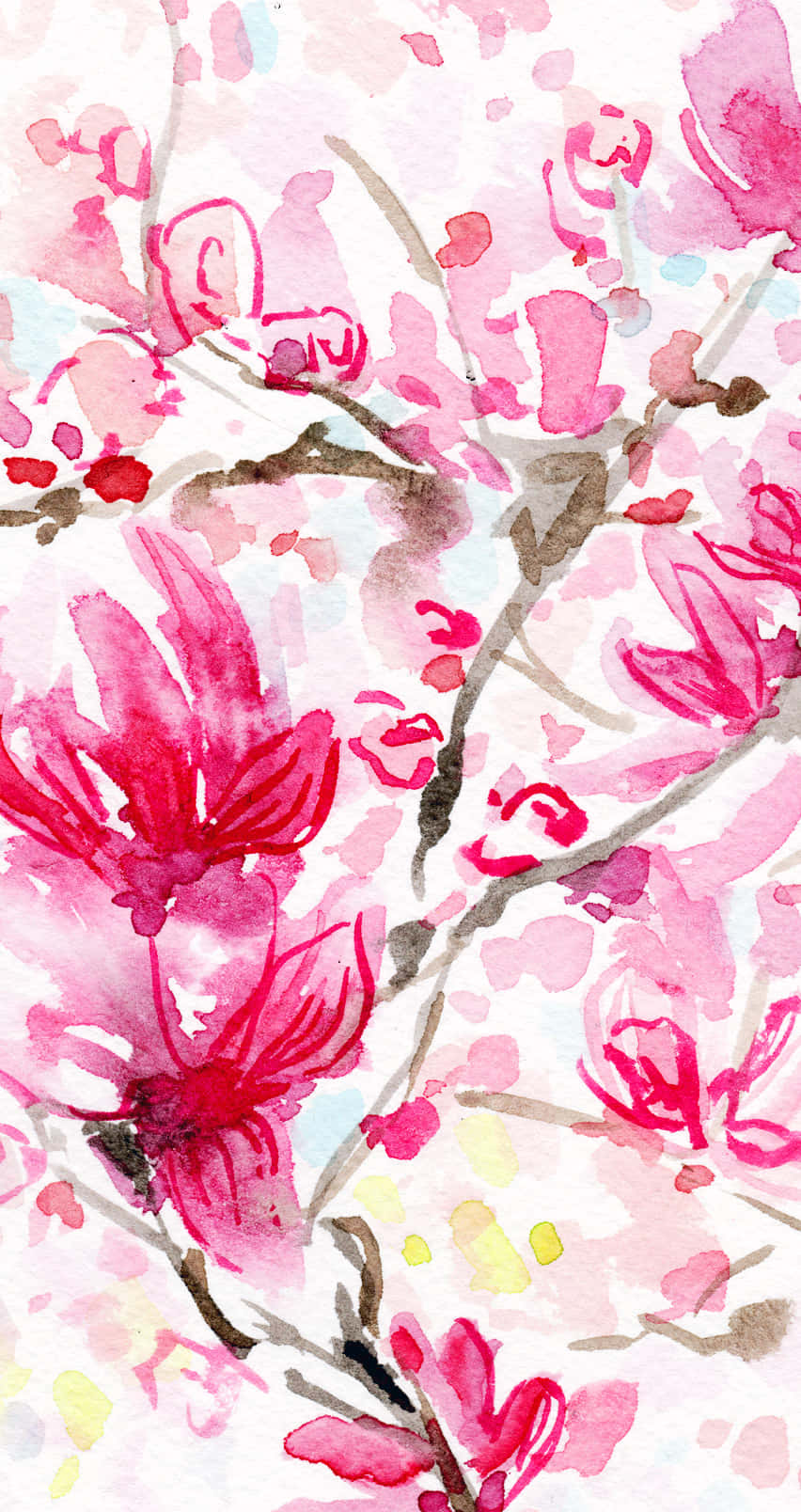 Vibrant And Colorful Pink Watercolor Background