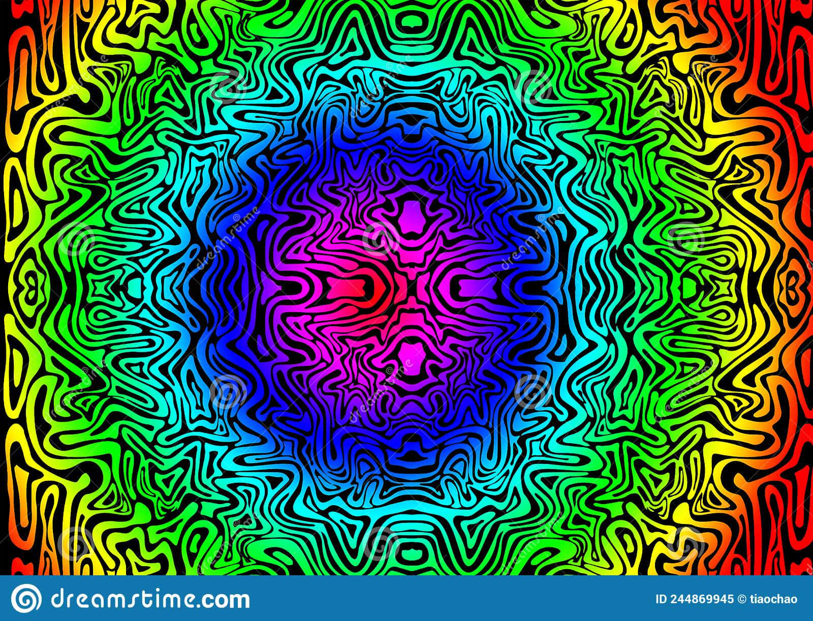 Vibrant And Colorful Psychedelic Colors Background