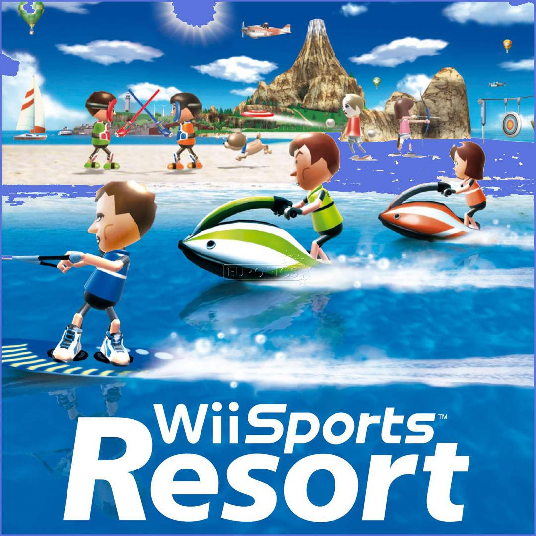 Vibrant And Fun Mii Characters Enjoying Wii Sports Resort