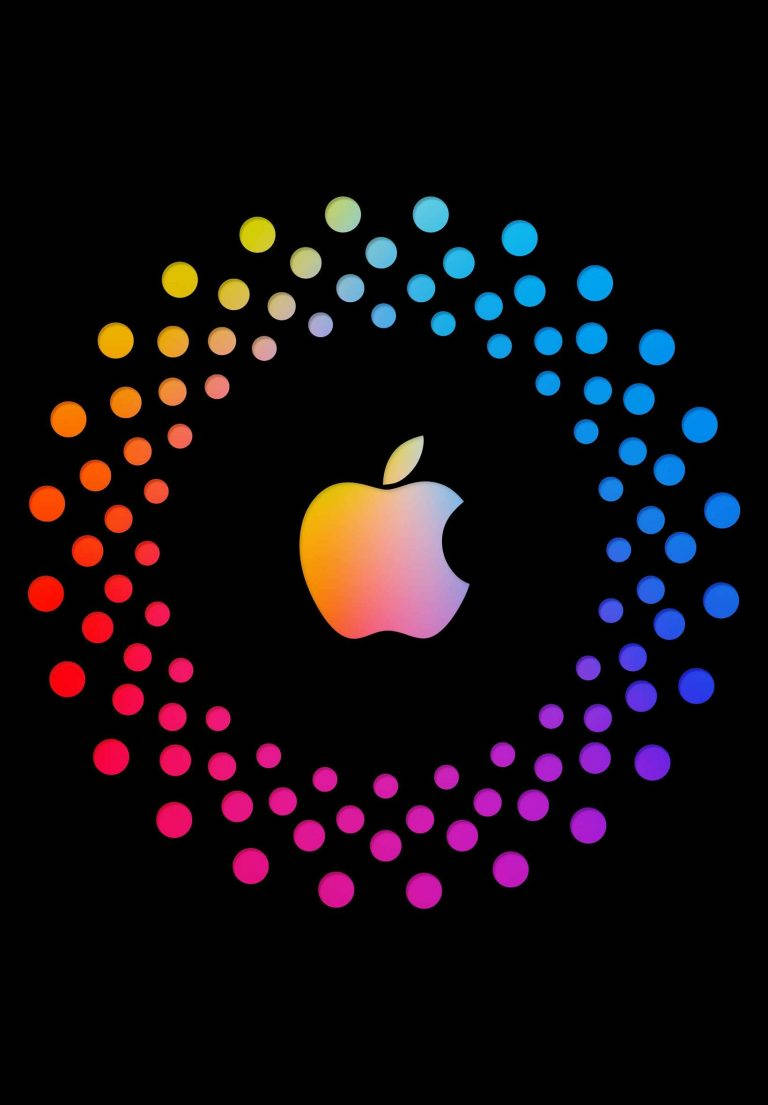 Vibrant And Sleek Design Of Apple Logo On Ipad 2021 Background