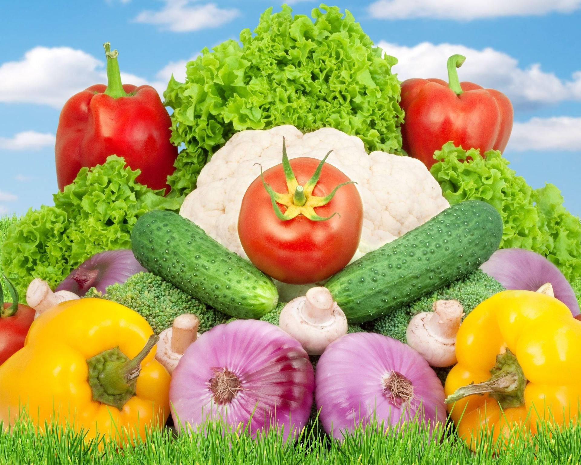 Vibrant Array Of Fresh Vegetables Background
