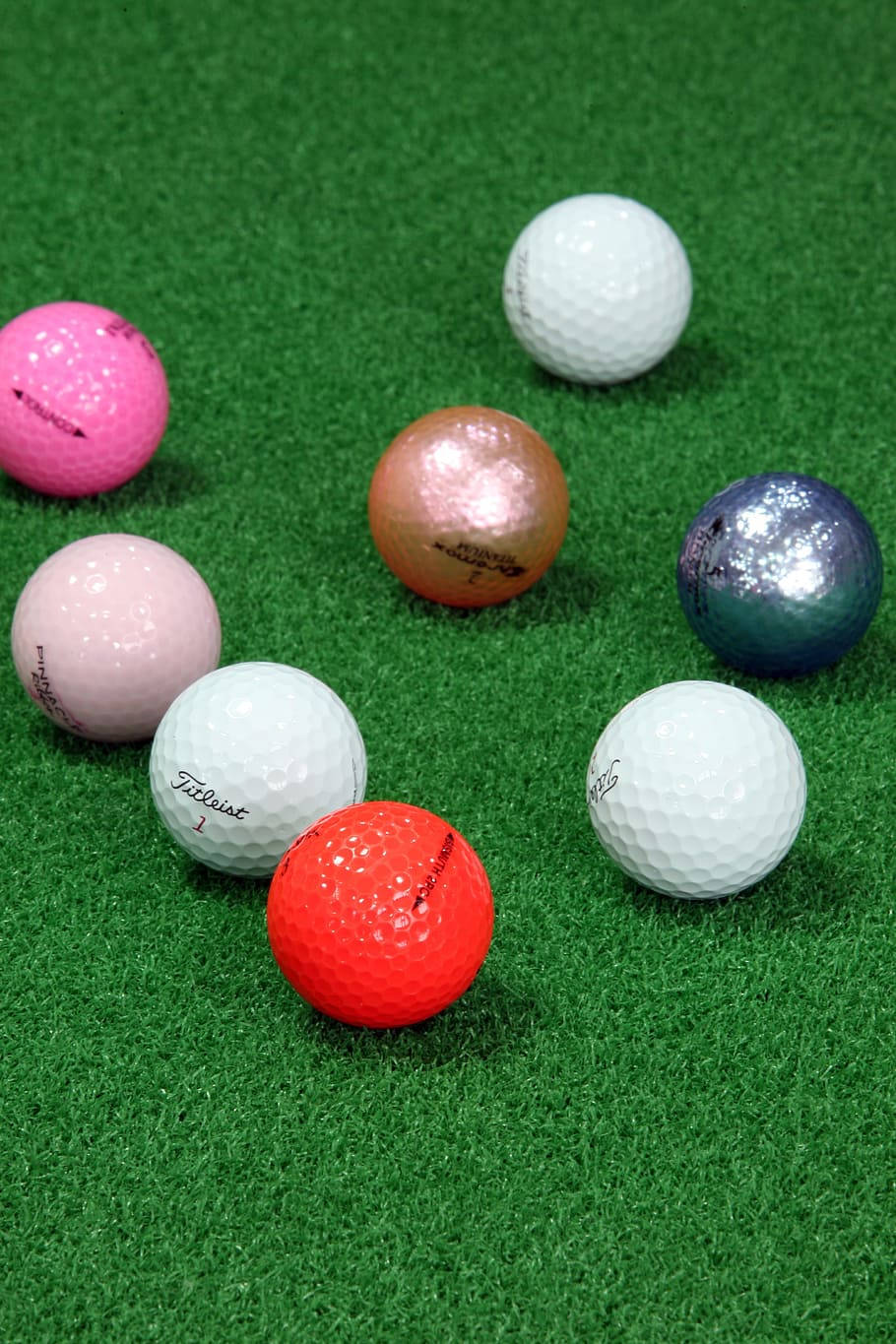 Vibrant Array Of Golf Balls Background