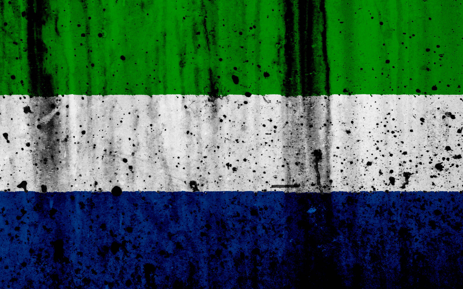 Vibrant Artistic Interpretation Of Sierra Leone Flag