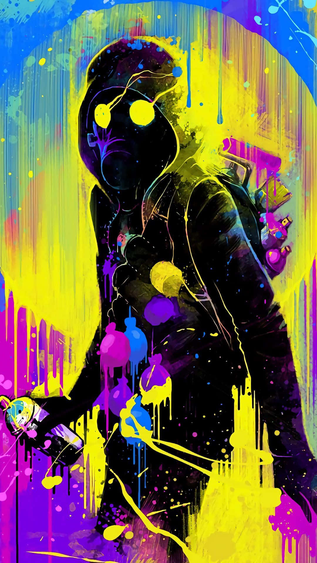Vibrant Astronaut Artwork Background