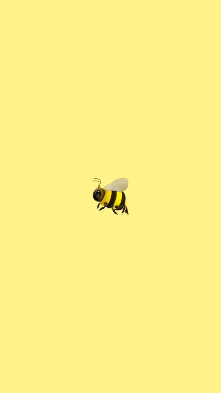 Vibrant Bee On A Flower - Iphone Wallpaper Background