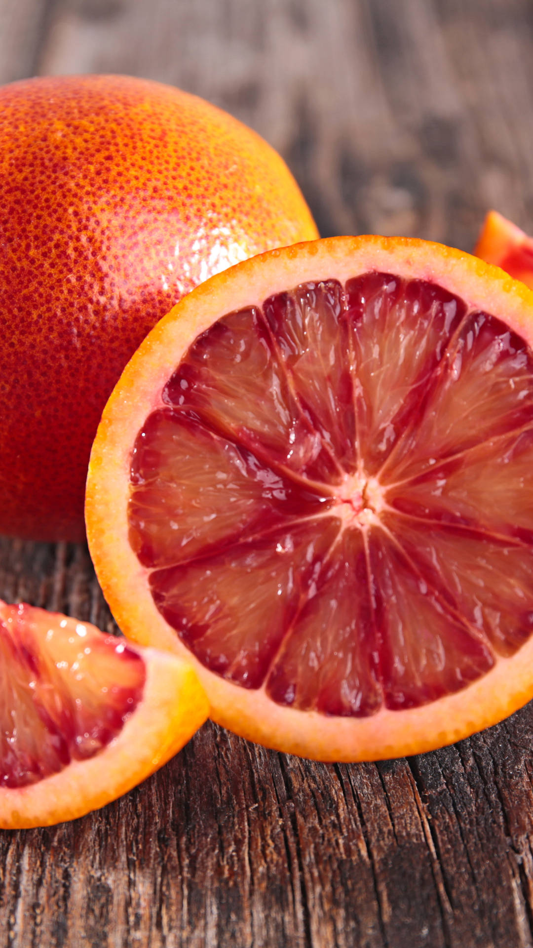 Vibrant Blood Orange Citrus Fruit With A Retro Aesthetic