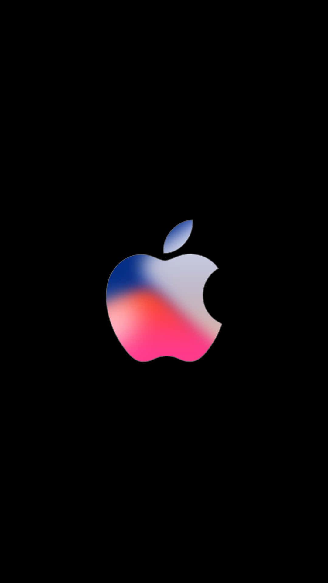 Vibrant Blue And Pink Apple Logo For Iphone Hd