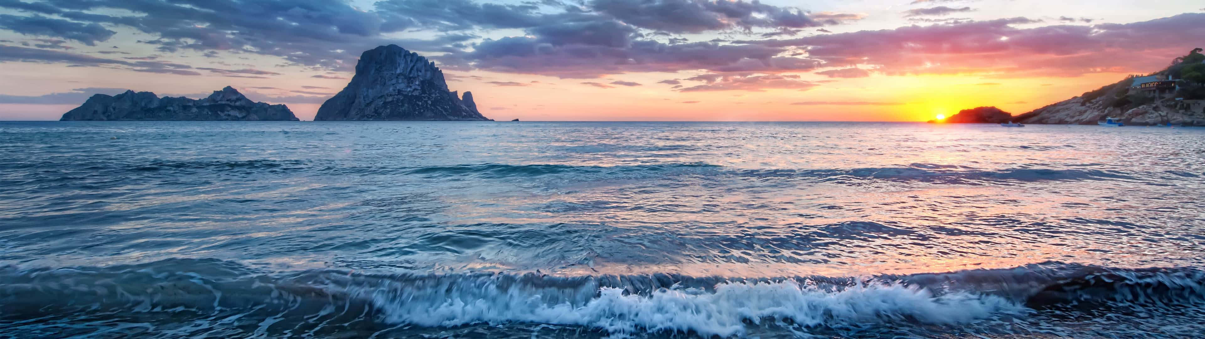Vibrant Blue And Pink Wallpaper Background
