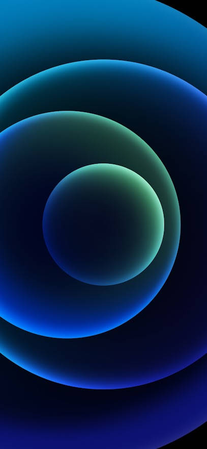 Vibrant Blue Green Ios Default Background