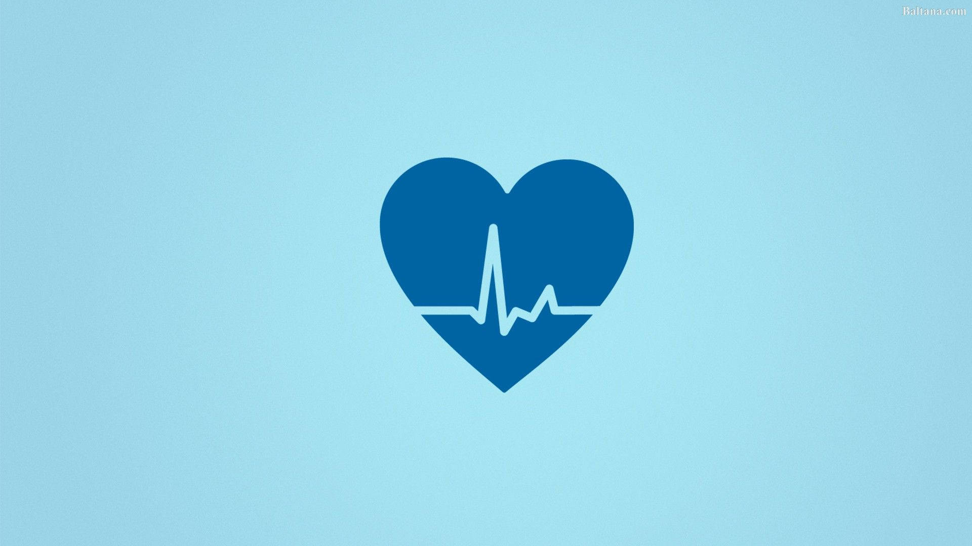 Vibrant Blue Heartbeat Illustration
