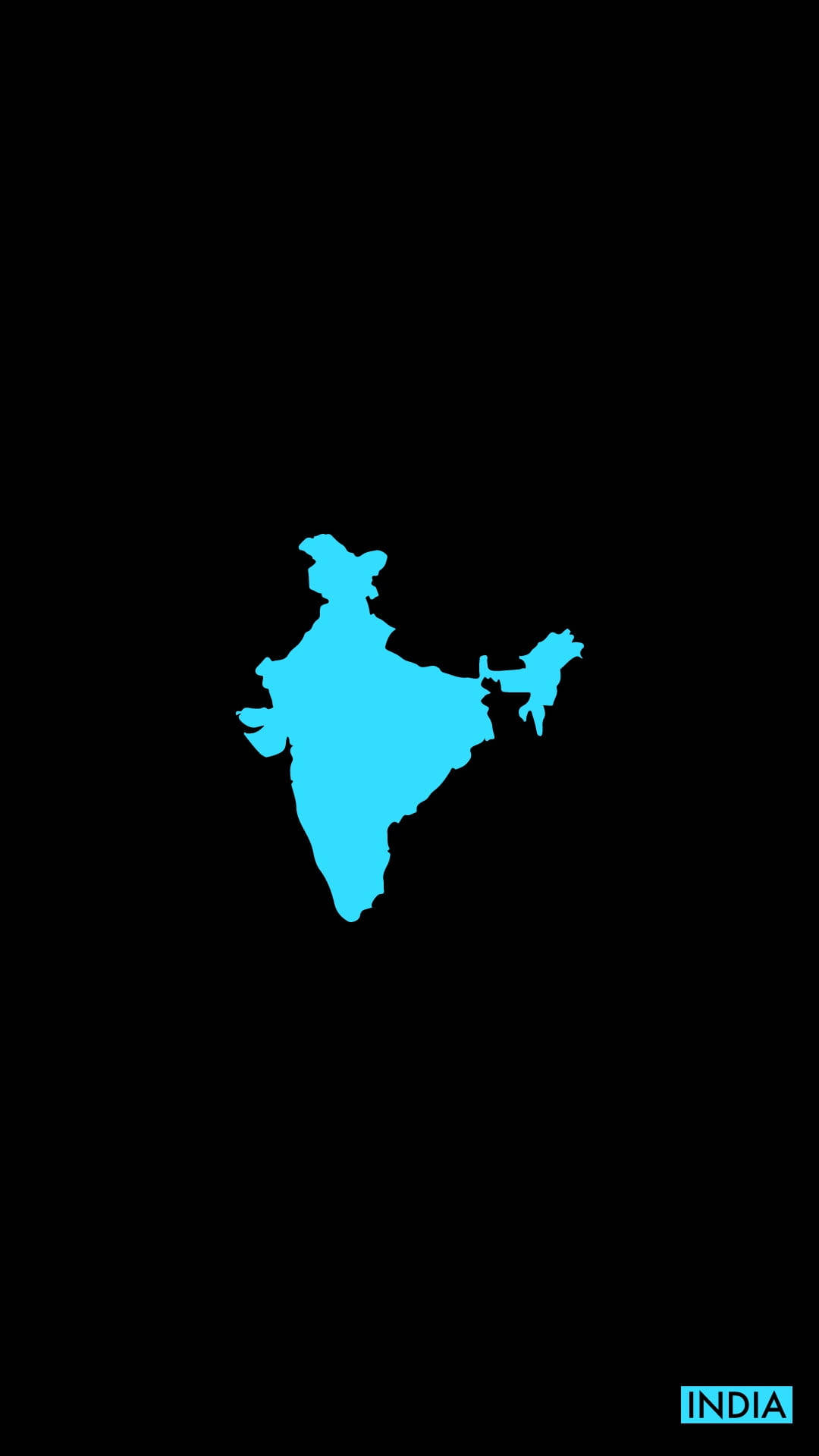 Vibrant Blue India Map Background