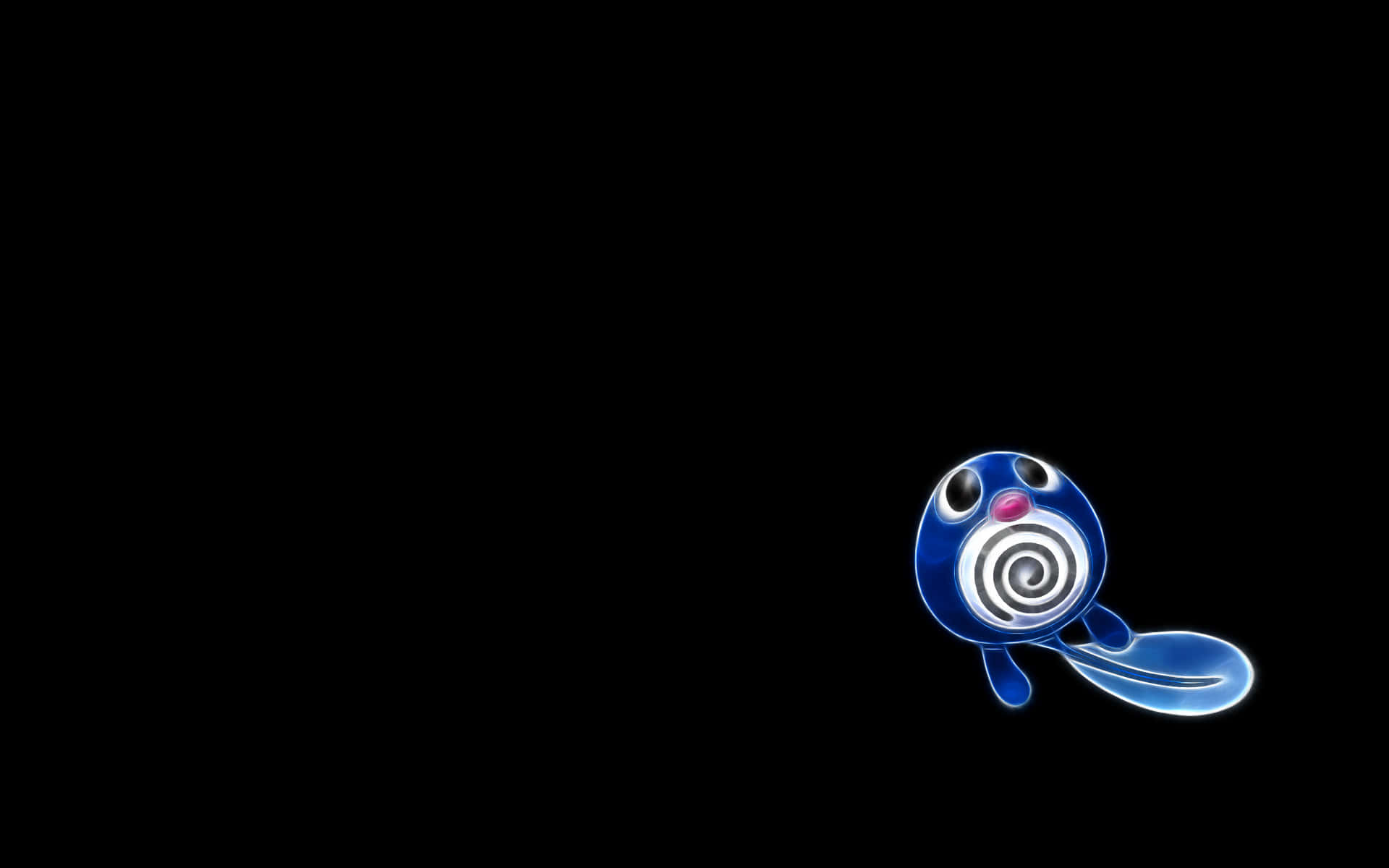 Vibrant Blue Poliwag Pokemon Illustration Background