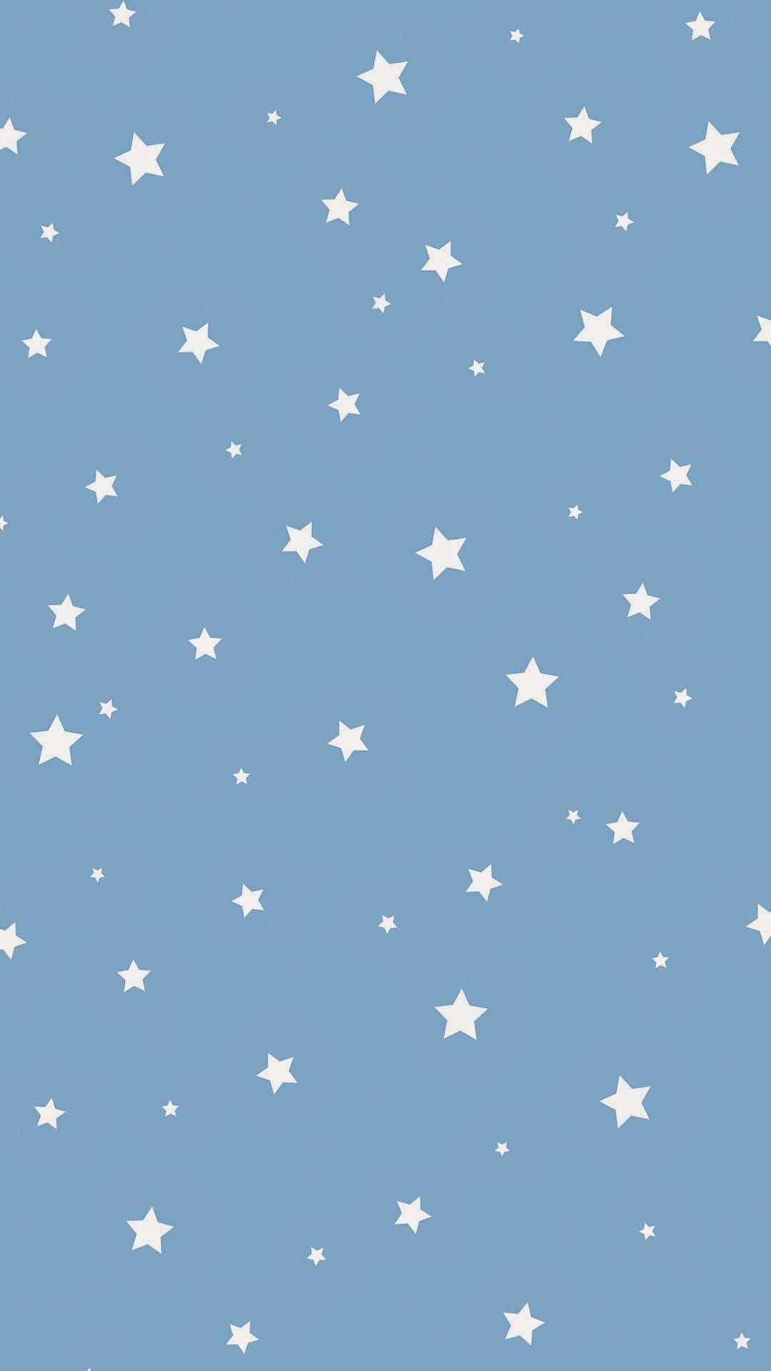 Vibrant Blue Stars Shining Against A Dark Background Background