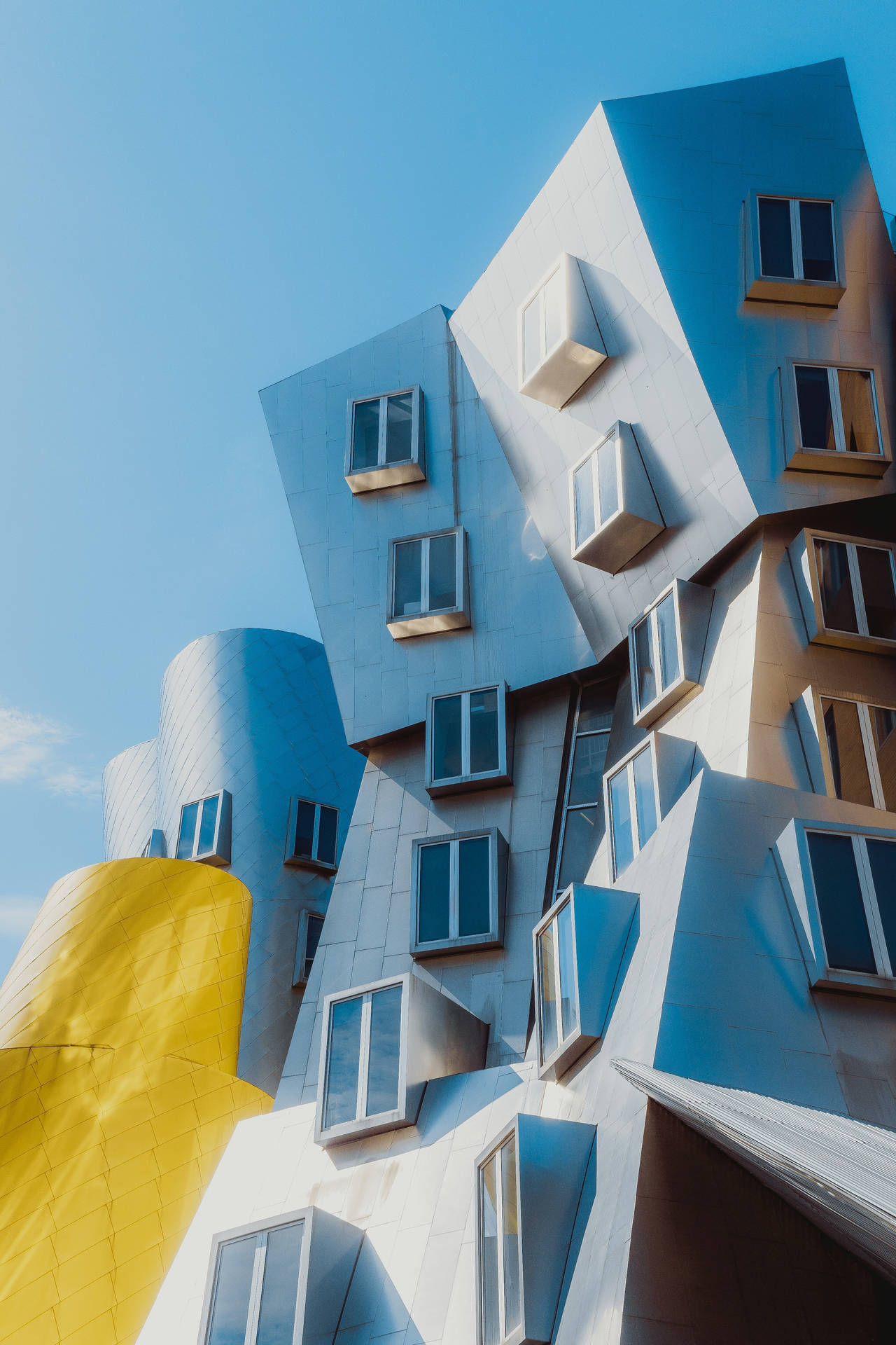 Vibrant Building At Stata Center Mit Background