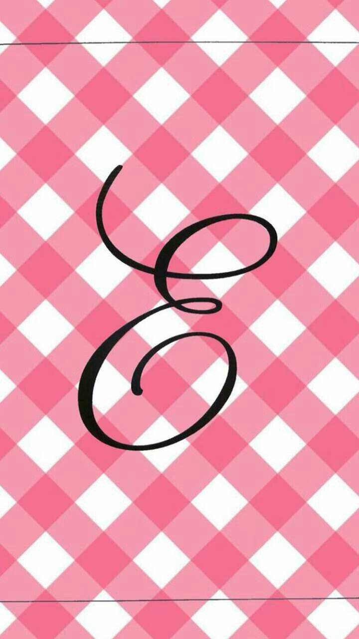 Vibrant Checkered Design Of Letter E Background