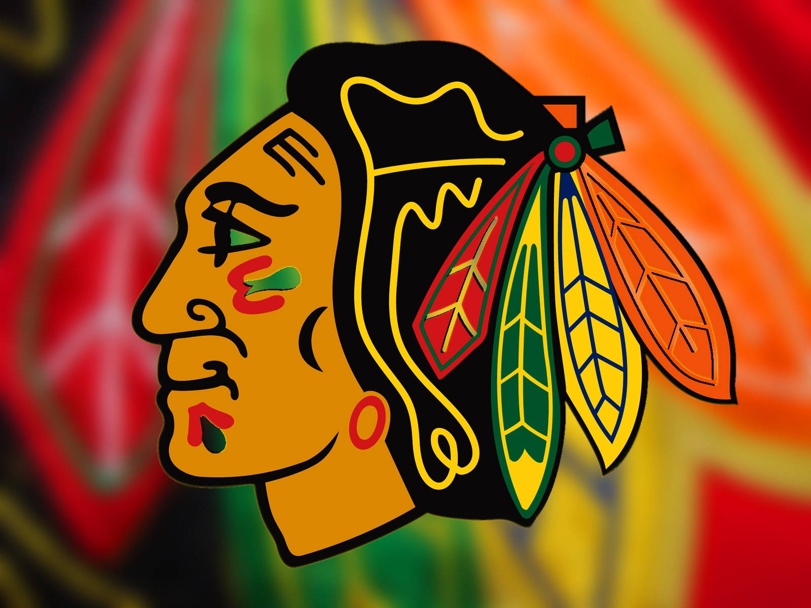 Vibrant Chicago Blackhawks Logo Background