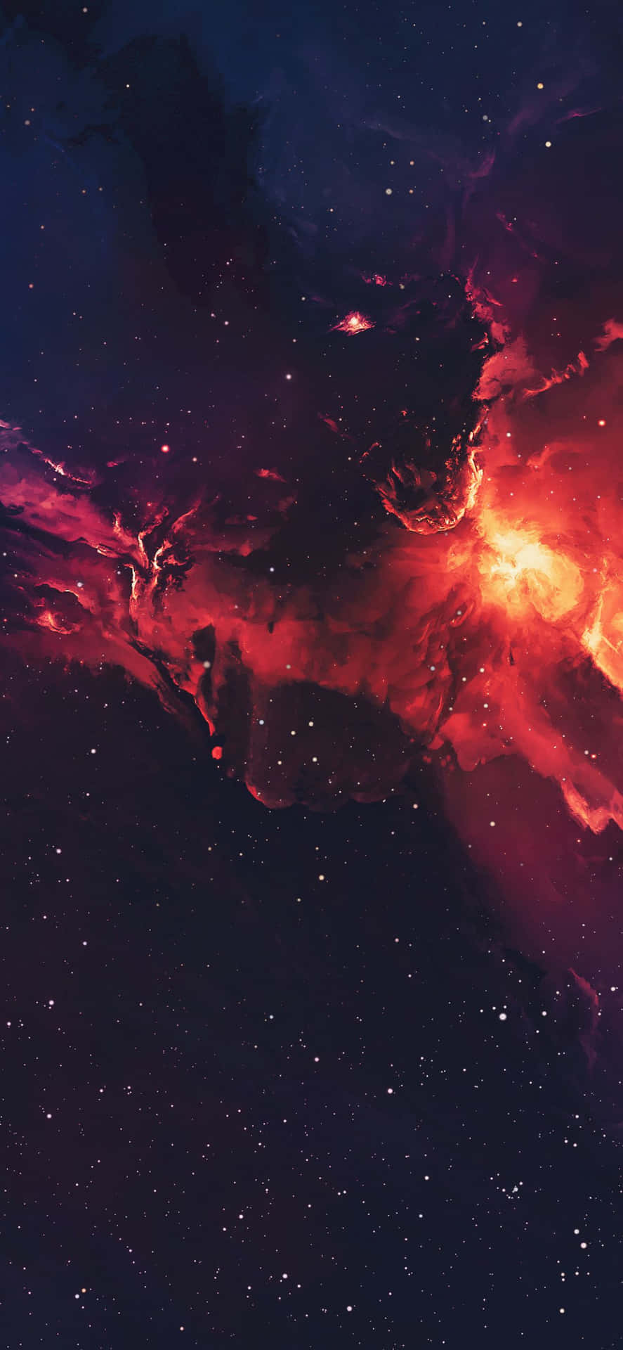 Vibrant Clouds In The Universe Iphone Background