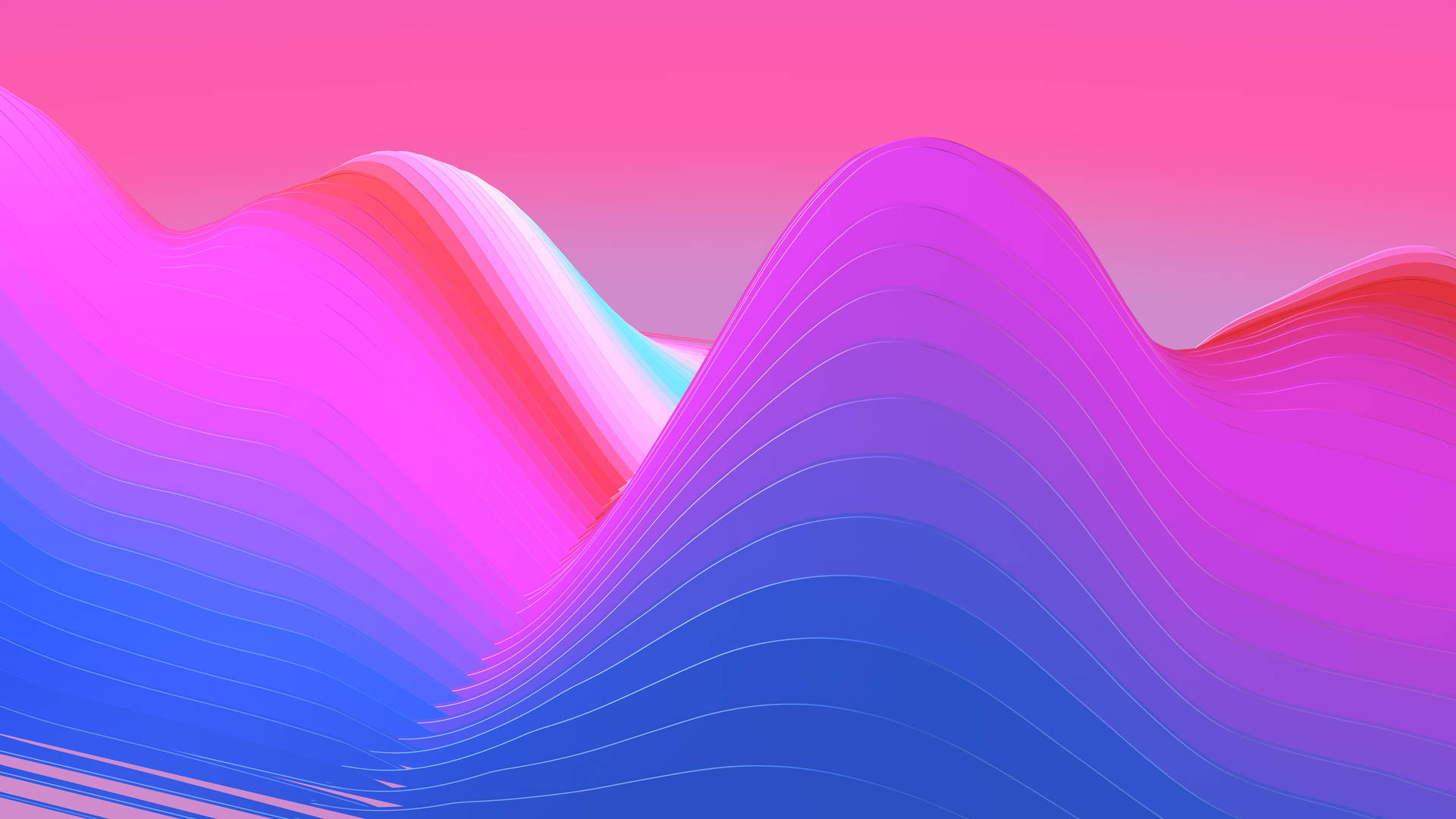 Vibrant Colored Wavy Lines On Uhd 4k Display