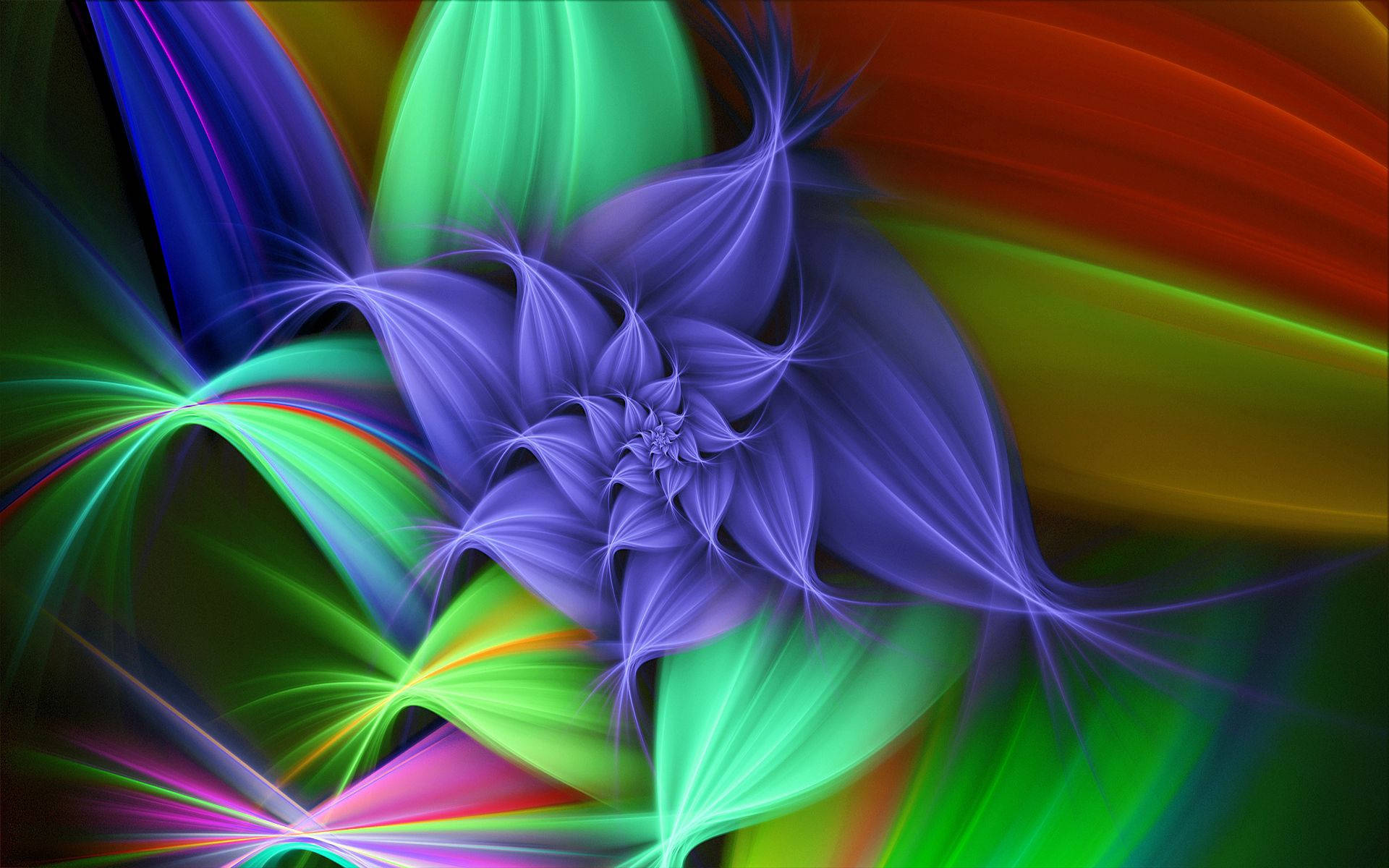 'vibrant Colors Come Alive In This Abstract Flower Pattern.' Background