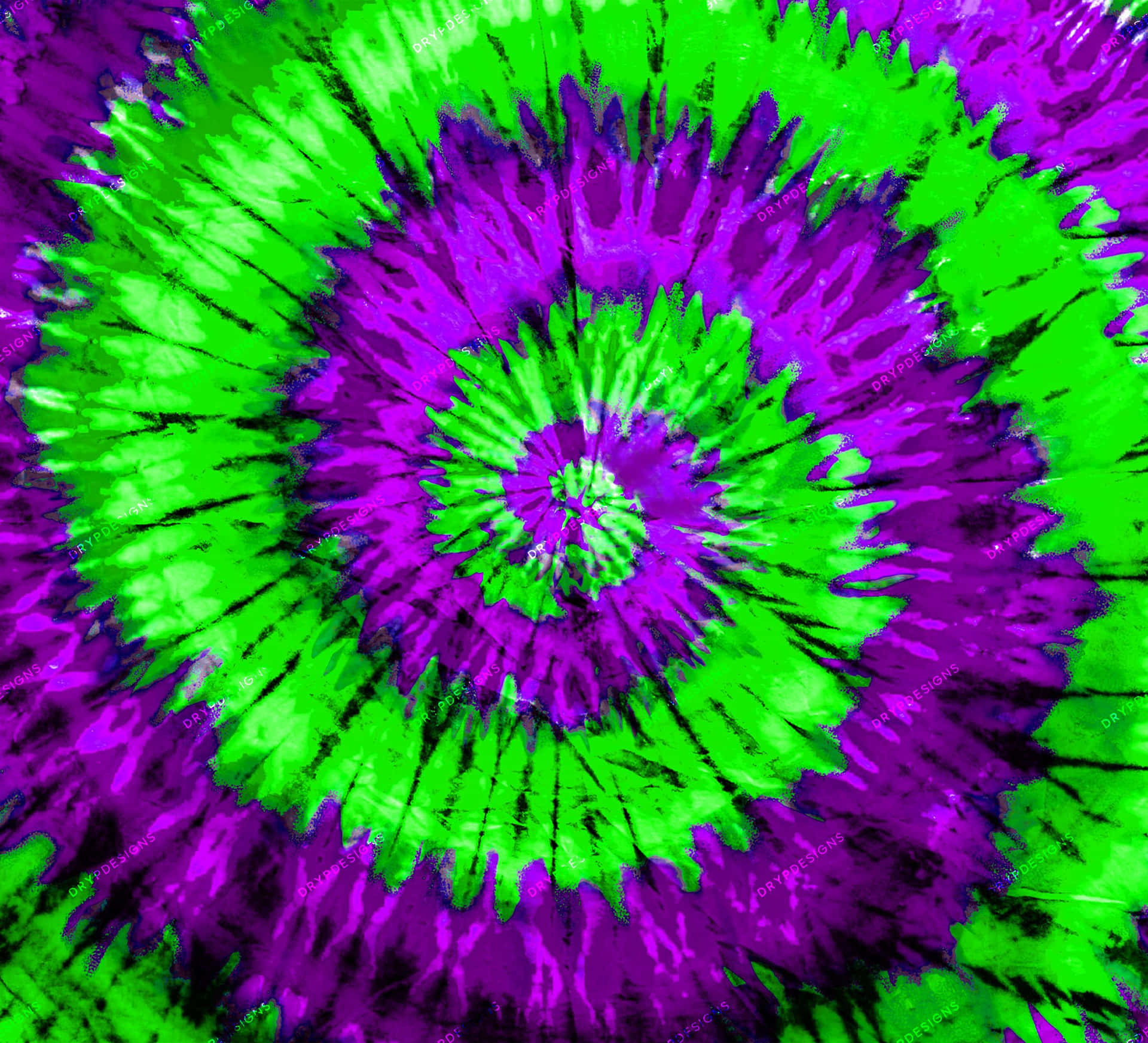 Vibrant Colors Of Neon Green And Purple Background