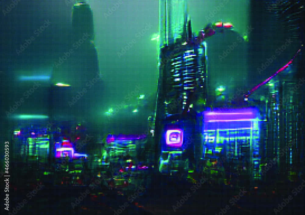 Vibrant Colors Of Neon Green And Purple Background