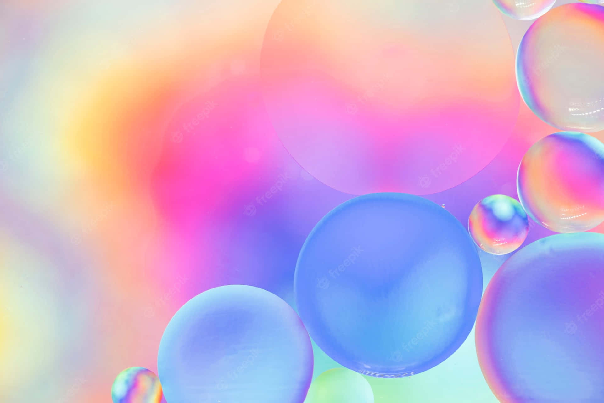 Vibrant Colors Of Pink, Yellow And Blue. Background