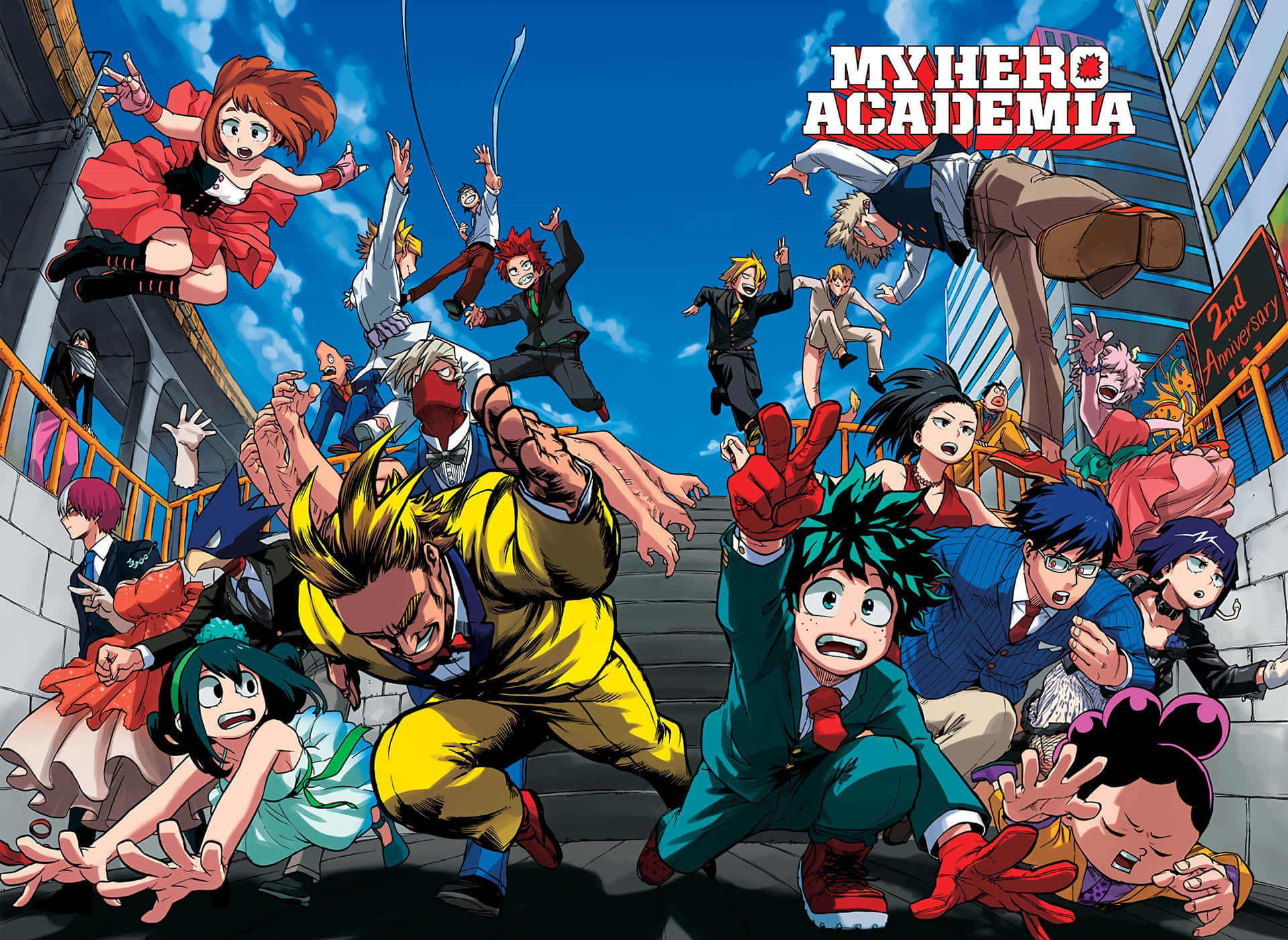 Vibrant Colors Of The My Hero Academia Universe Background