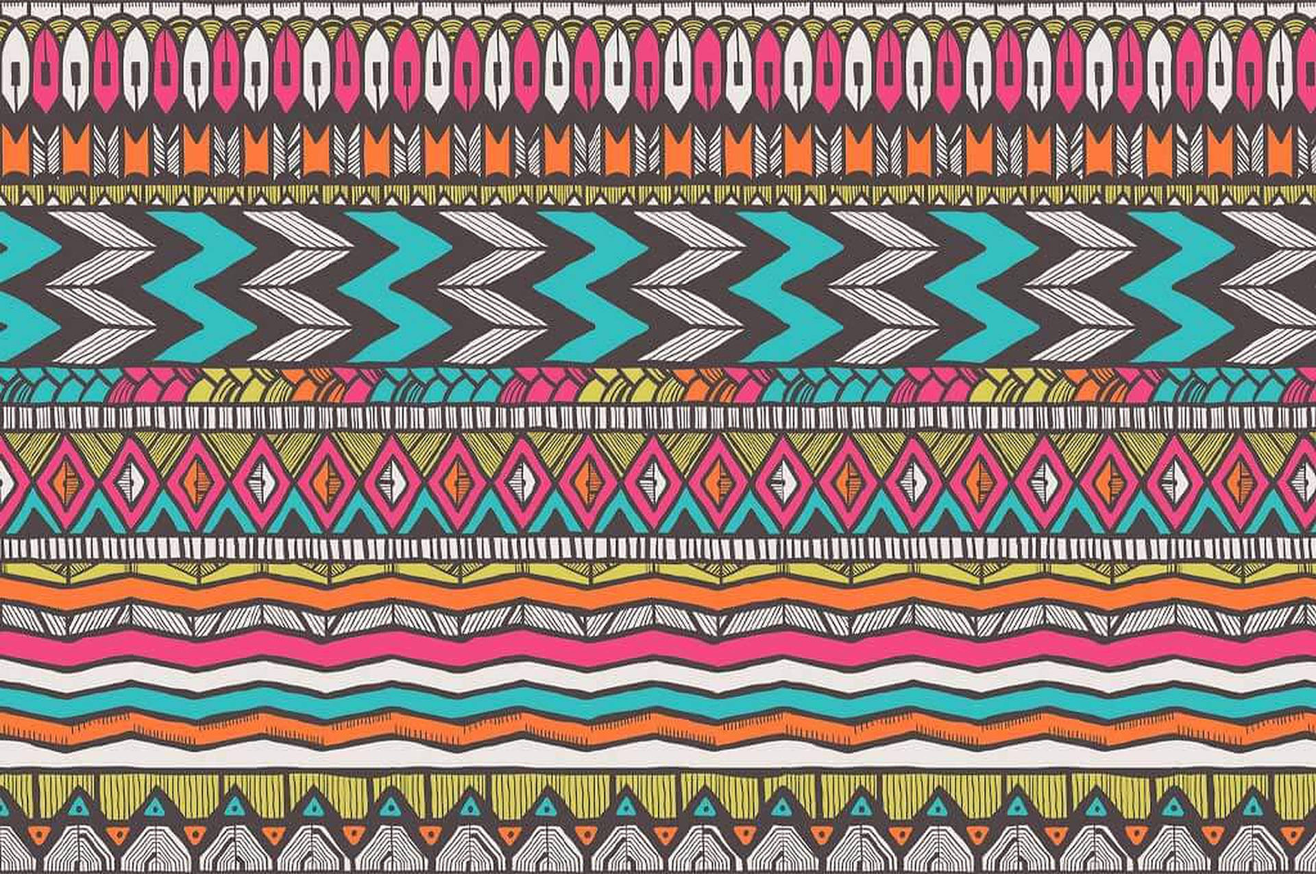 Vibrant Colors Of Tradition - Colorful Tribal Pattern Poster Background
